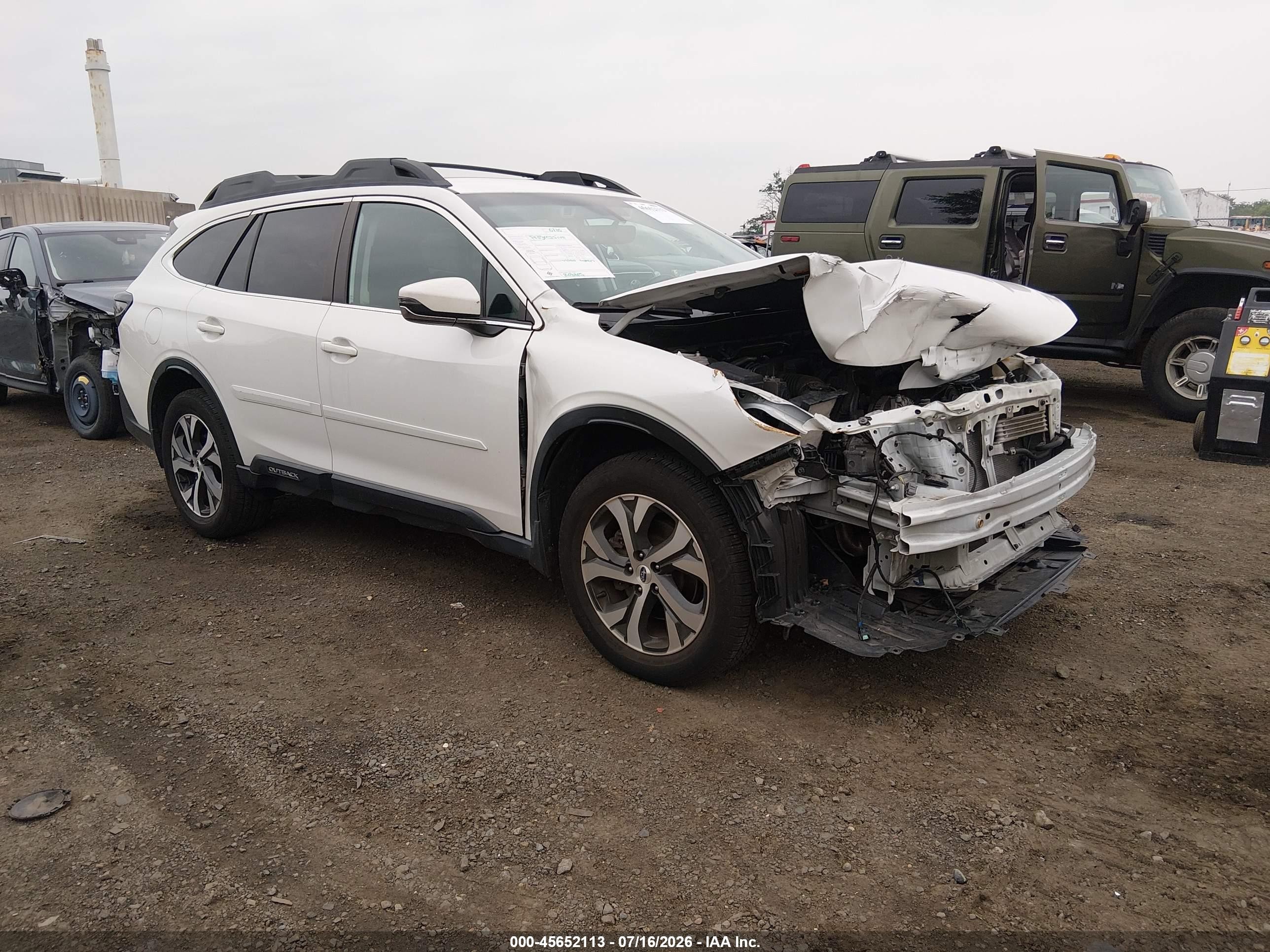 2021 Subaru Outback VIN 4S4BTAMC7M3216759 — IAAI salvage auction photo