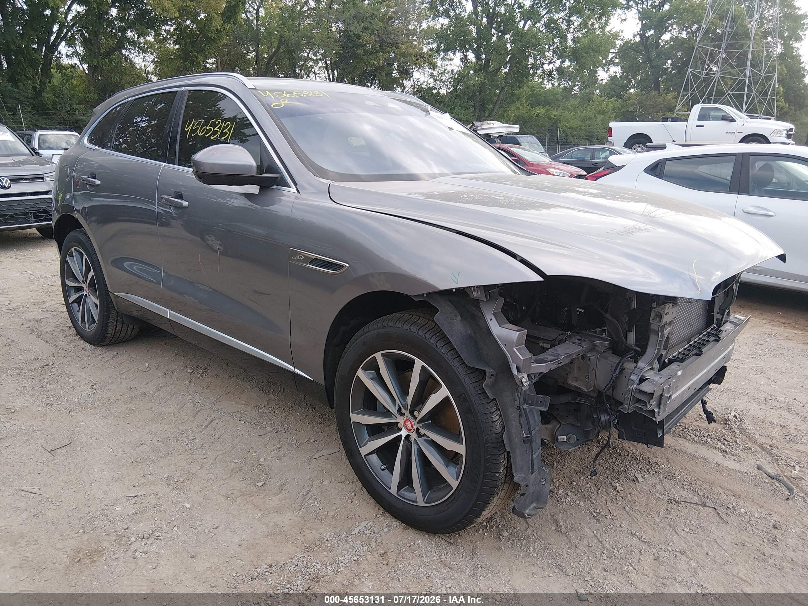 2021 Jaguar F-Pace VIN SADCJ2EX2MA664929 IAAI salvage auction — Front End, Salvage (Indiana), sold $8,200 on 2026-09-12 (photo 6)