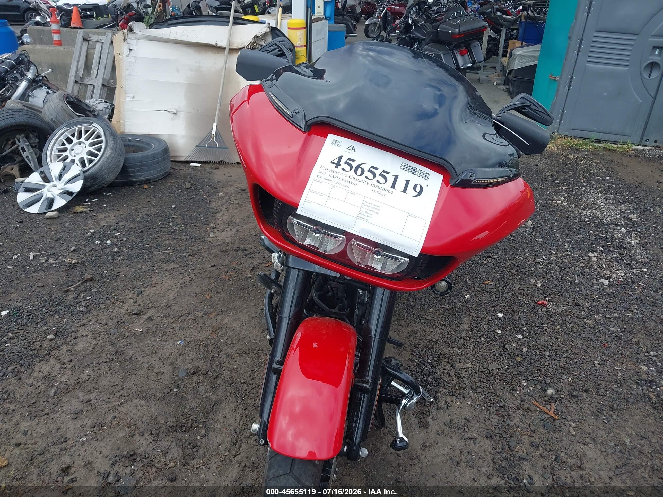 2022 Harley-davidson Road glide VIN 1HD1KTP18NB607644 IAAI salvage auction — Side, Bill Of Sale (Washington), sold $6,700 on 2026-09-09 (photo 5)