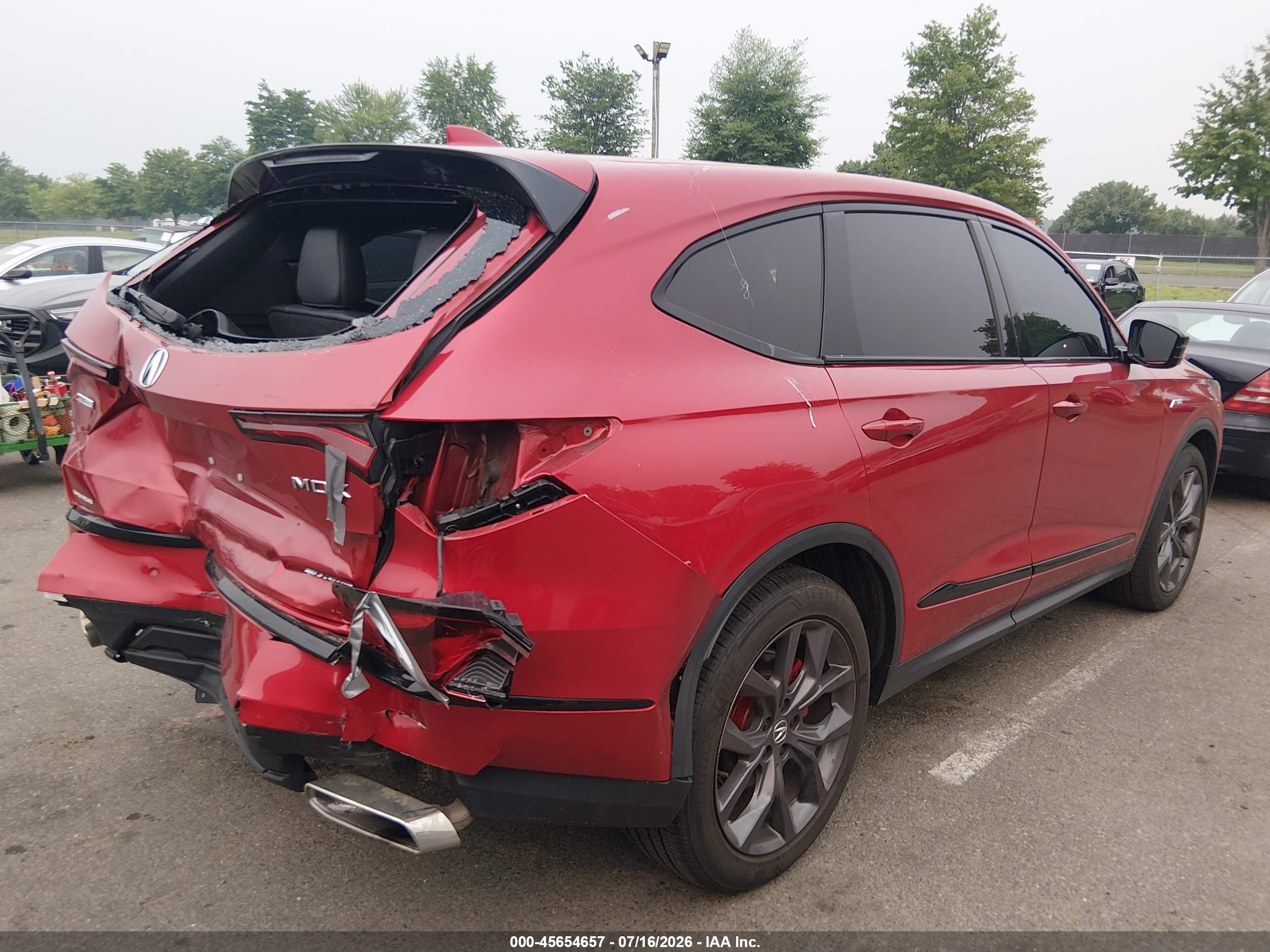 2024 Acura Mdx VIN 5J8YE1H04RL001485 IAAI salvage auction — Rear End, Salvage (New Jersey), sold $22,075 on 2026-09-14 (photo 4)