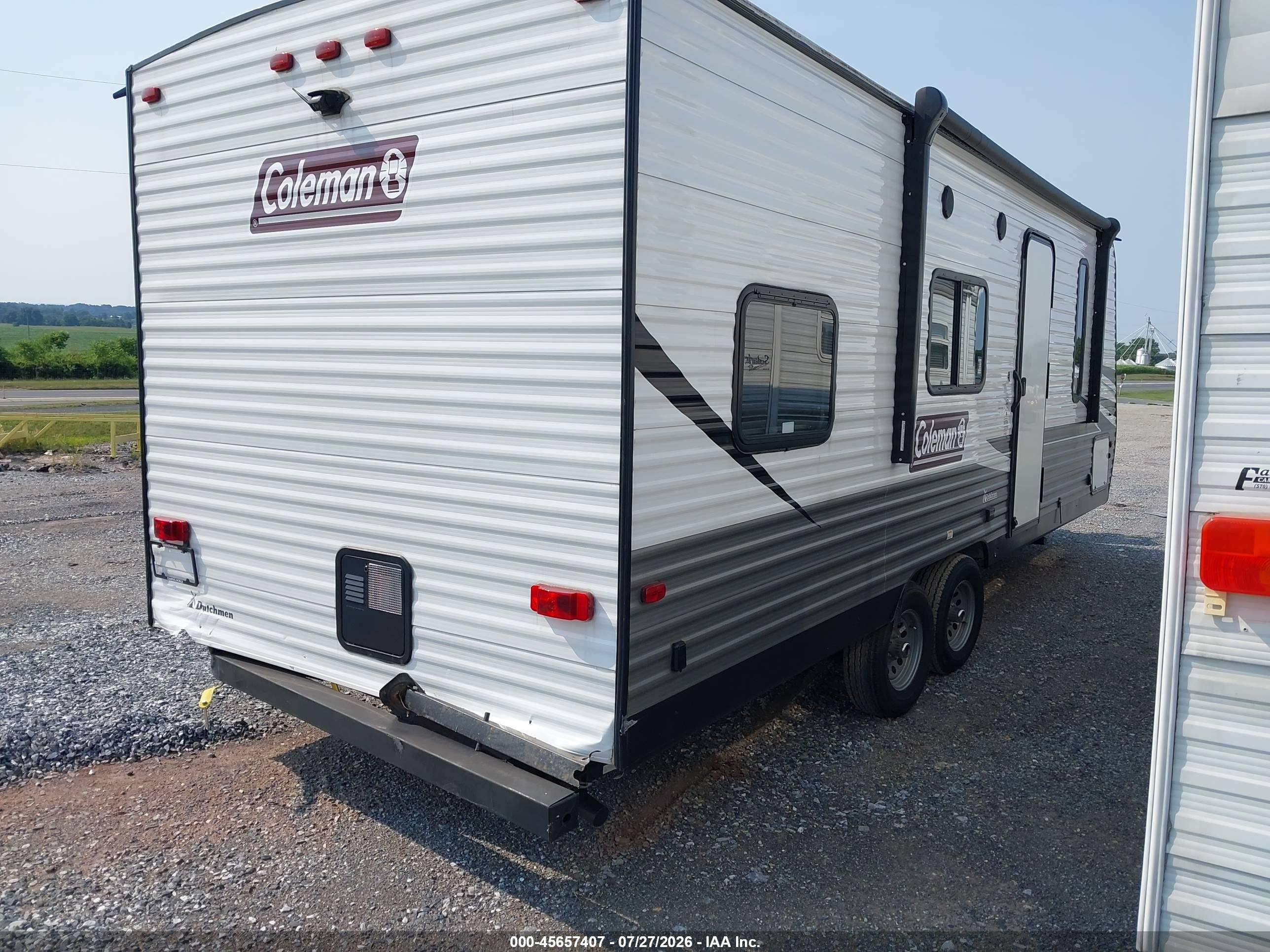 2021 Dutchmen Coleman VIN 4YDT27427MH938271 IAAI salvage auction — Rear End, Salvage (Pennsylvania), sold $1,250 on 2026-09-23 (photo 4)
