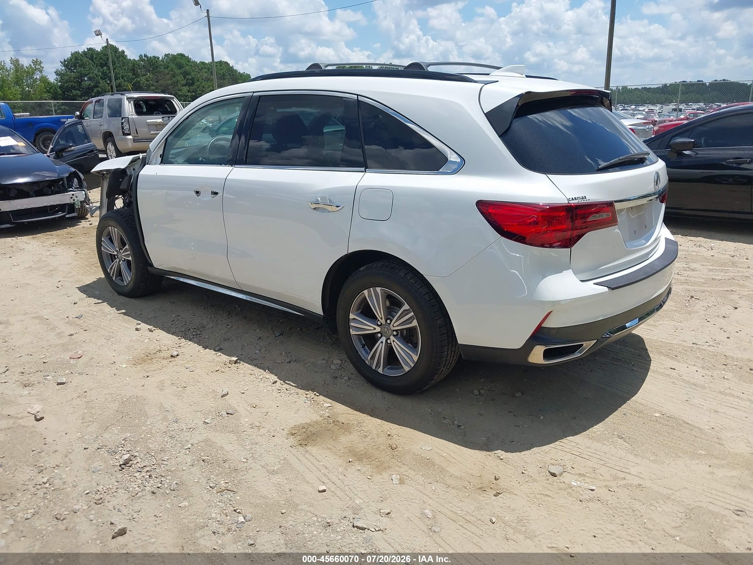 2020 Acura Mdx VIN 5J8YD3H33LL016348 IAAI salvage auction — Front End, Salvage (Georgia), sold $6,050 on 2026-09-14 (photo 3)
