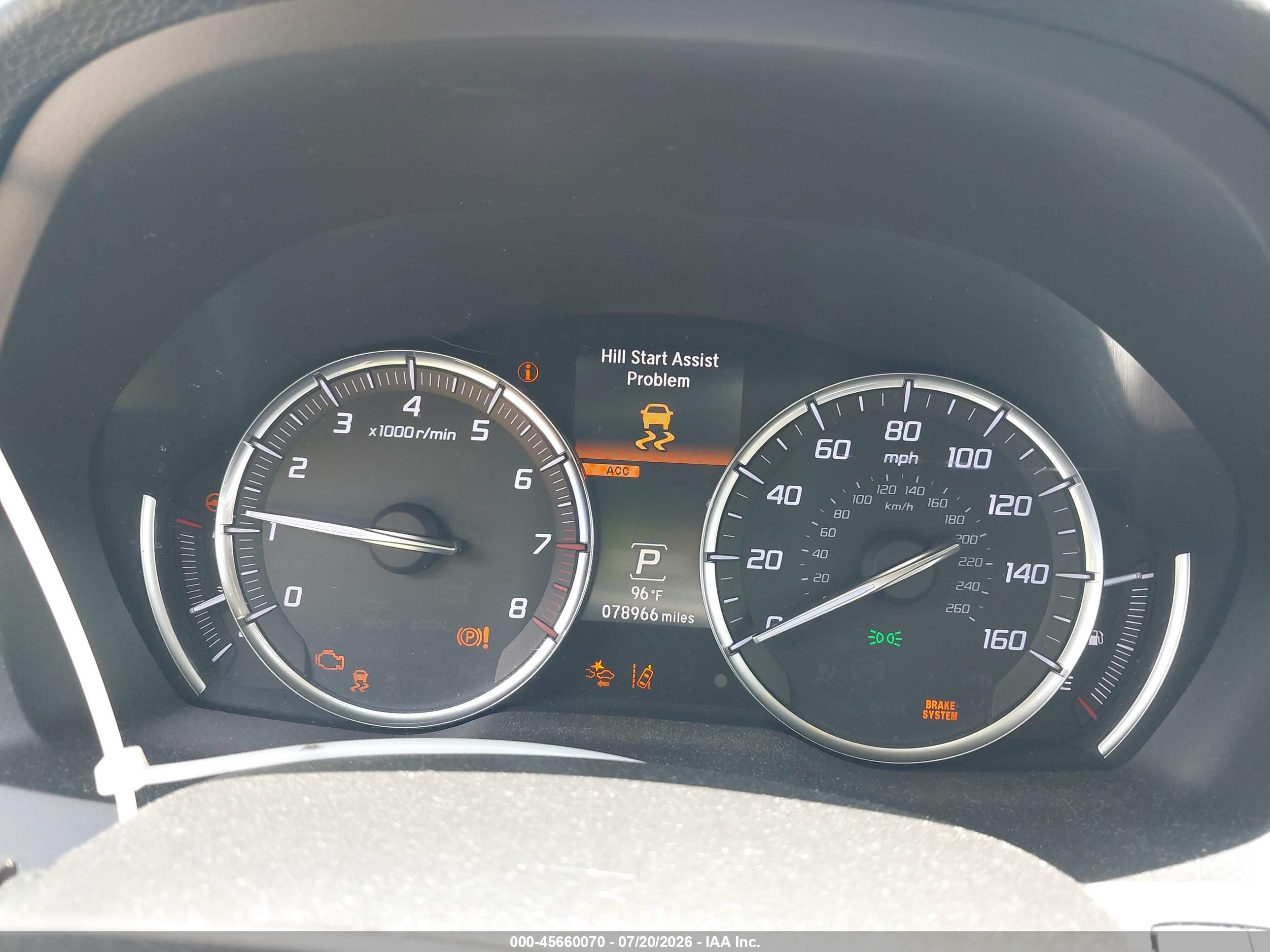 2020 Acura Mdx VIN 5J8YD3H33LL016348 IAAI salvage auction — Front End, Salvage (Georgia), sold $6,050 on 2026-09-14 (photo 7)