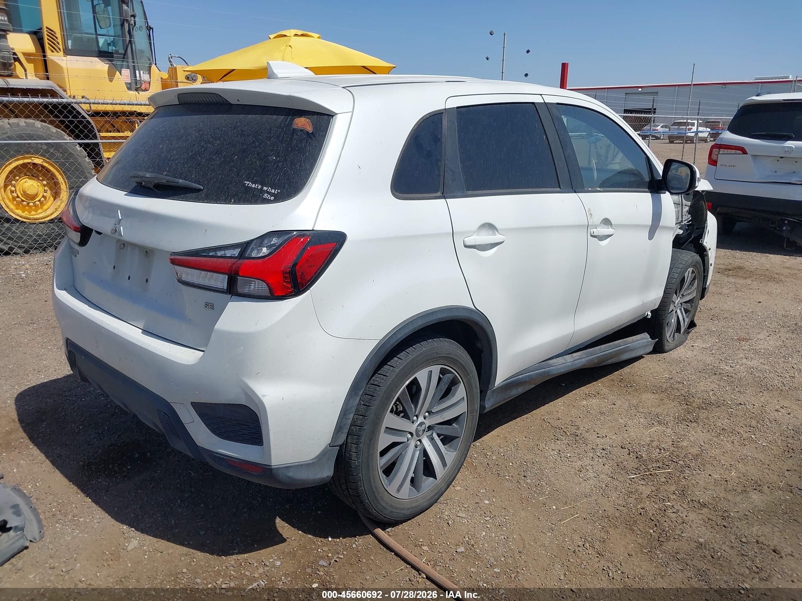 2021 Mitsubishi Outlander VIN JA4APVAU4MU019772 IAAI salvage auction — Front End, Original (Texas), sold $2,900 on 2026-09-05 (photo 4)