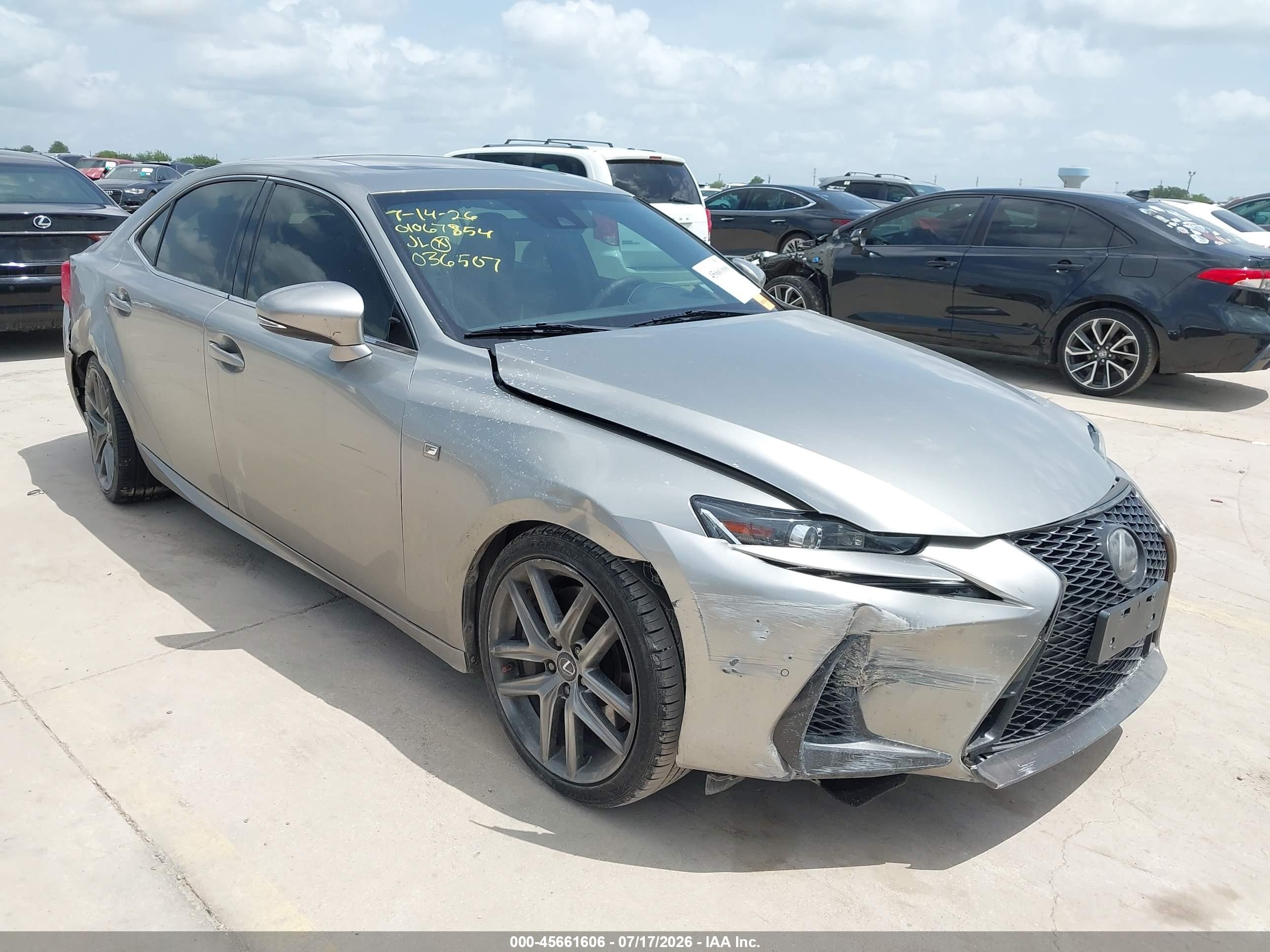 2020 Lexus IS 350 VIN JTHGZ1B25L5036507 — IAAI salvage auction photo