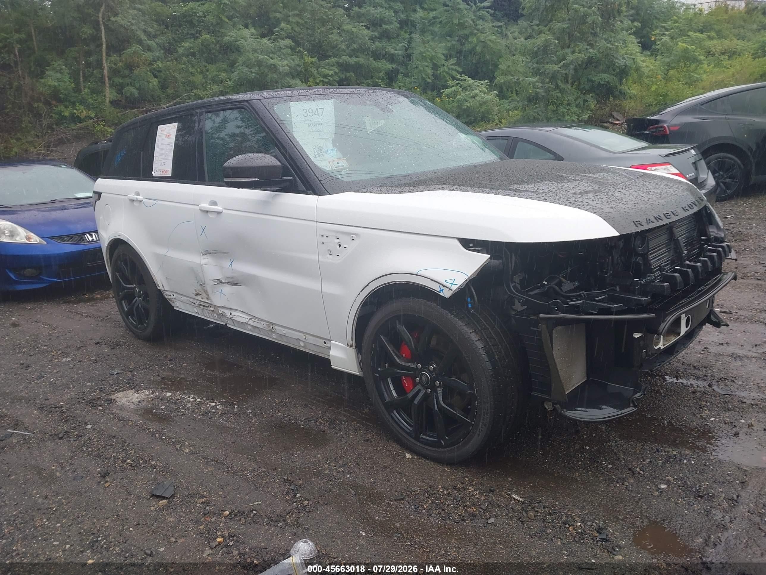 2022 Land Rover Range Rover Sport VIN SALWZ2RE3NA235934 — IAAI salvage auction photo