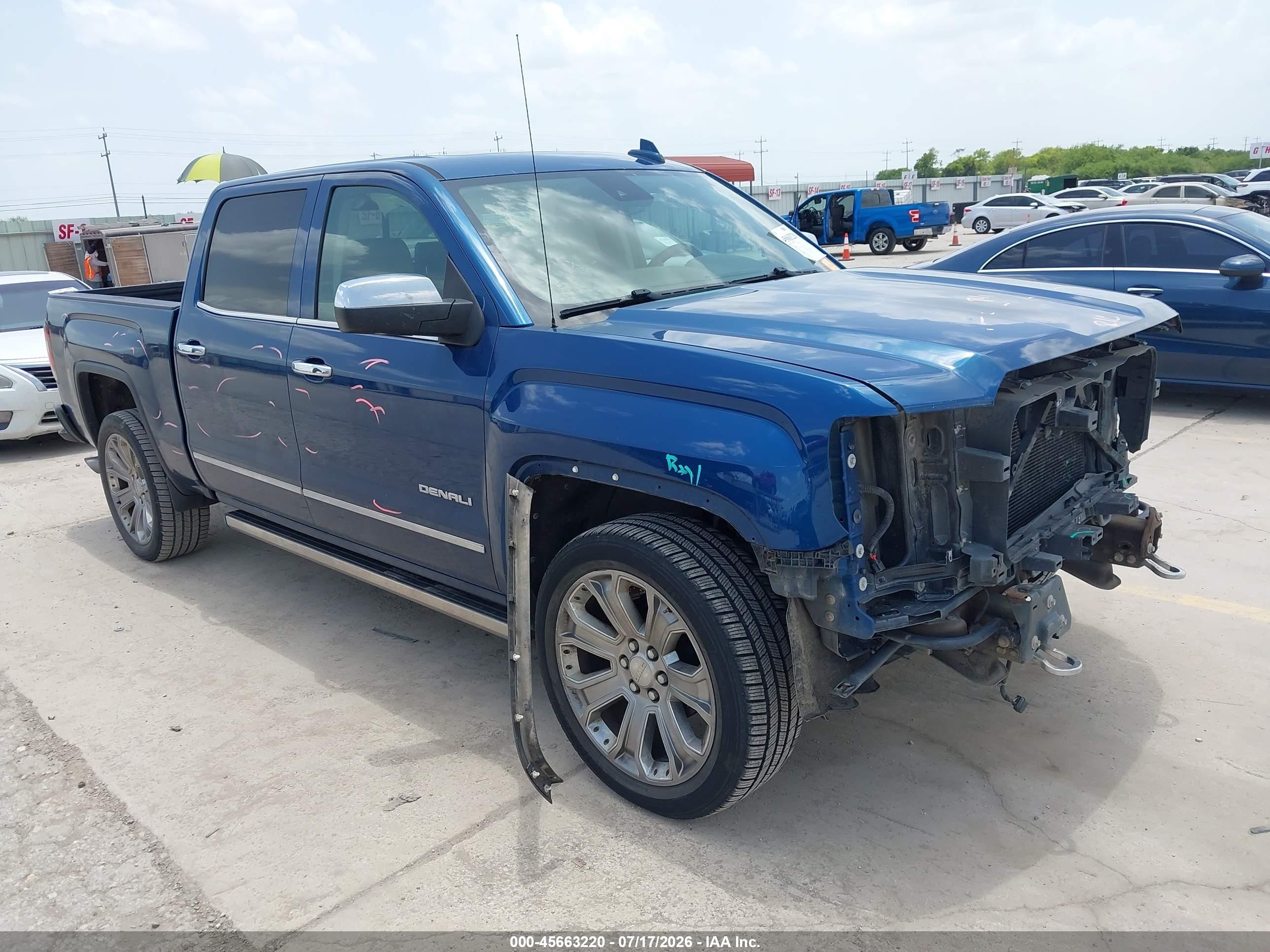 2017 GMC Sierra 1500 VIN 3GTU2PEJ4HG371353 — IAAI salvage auction photo