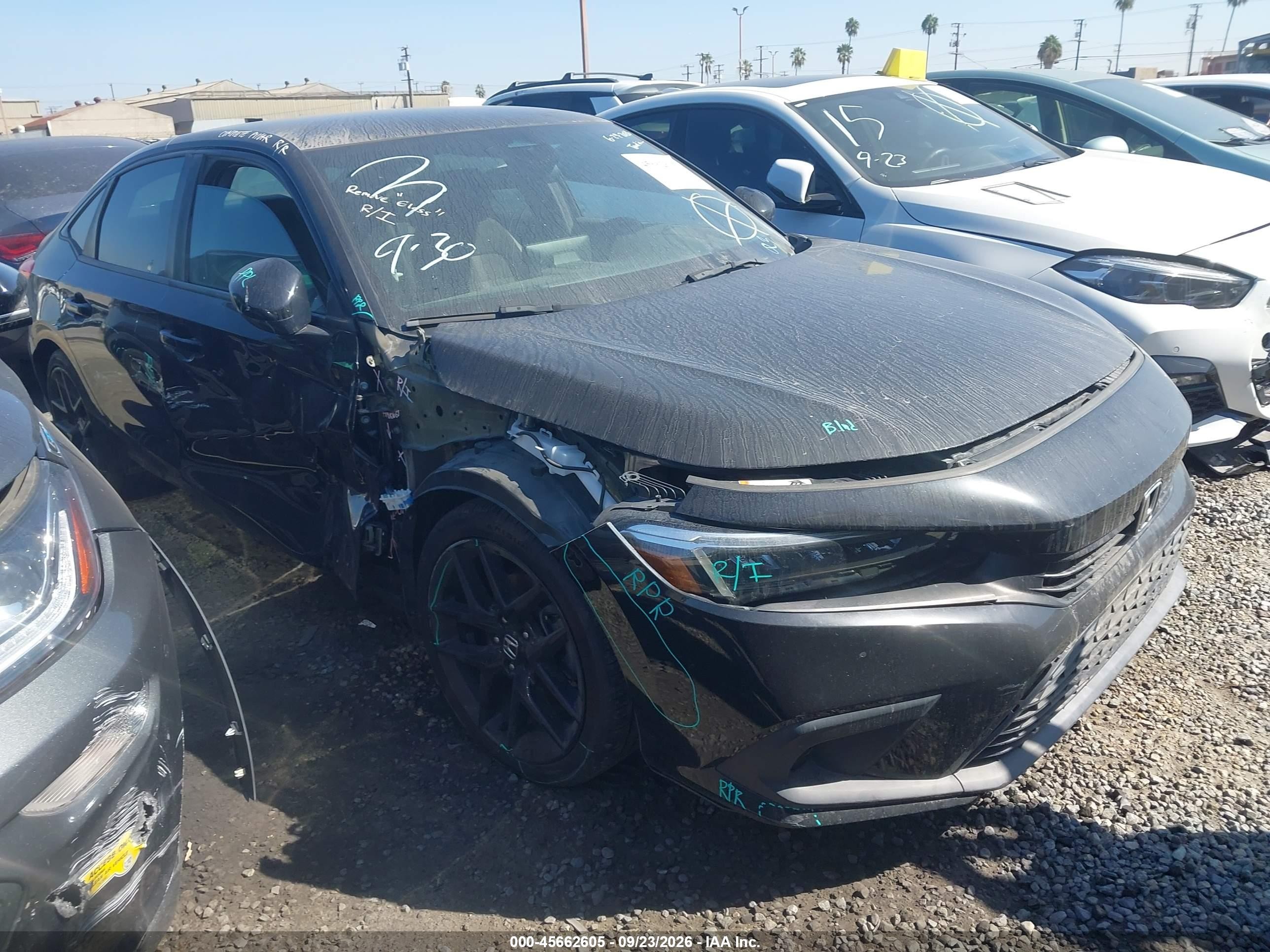 2022 Honda Civic VIN 2HGFE2F52NH574954 — IAAI salvage auction photo