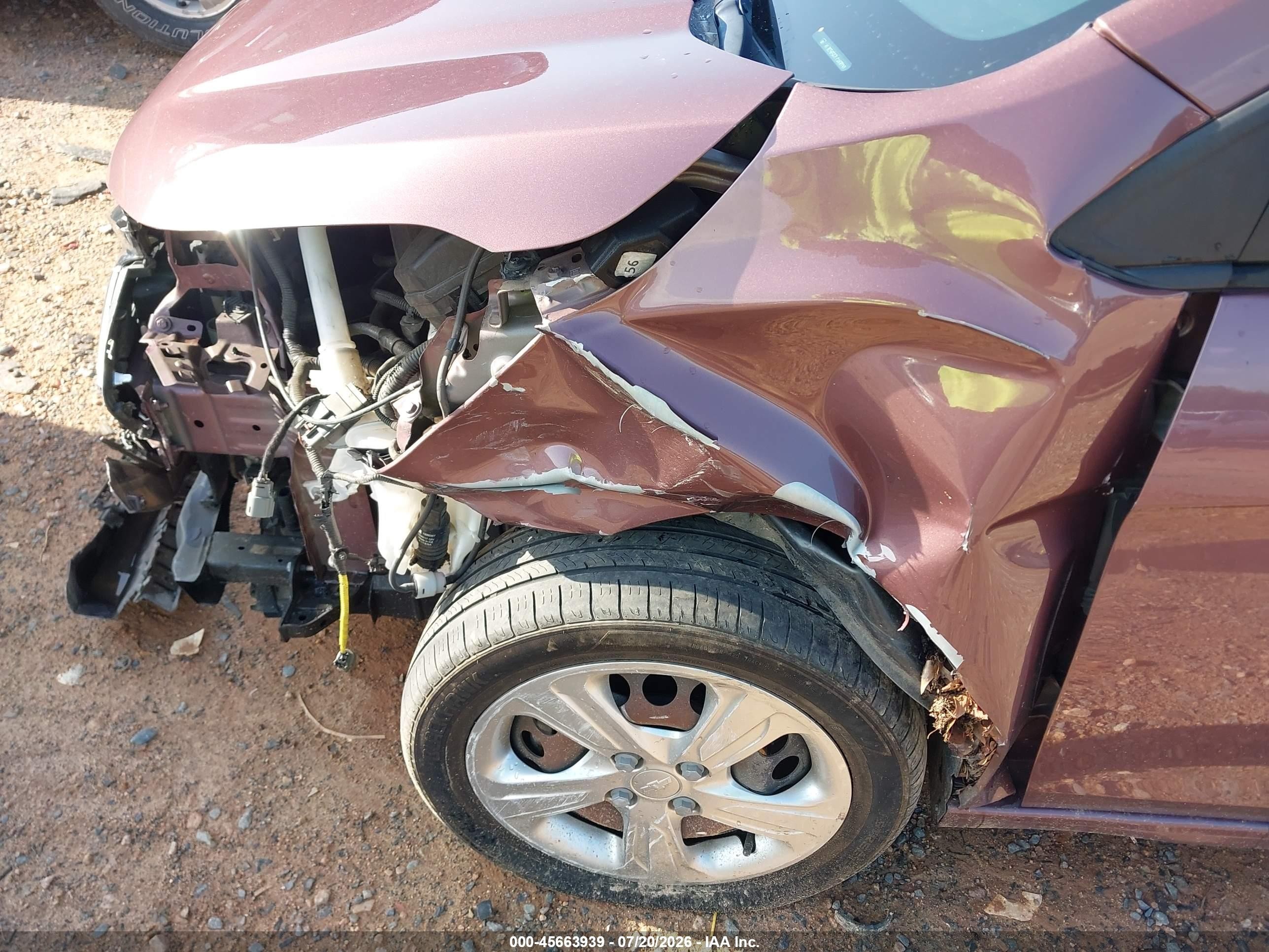 2020 Chevrolet Spark VIN KL8CB6SA7LC468030 IAAI salvage auction — Unknown, Salvage (North Carolina), sold $1,800 on 2026-10-09 (photo 6)