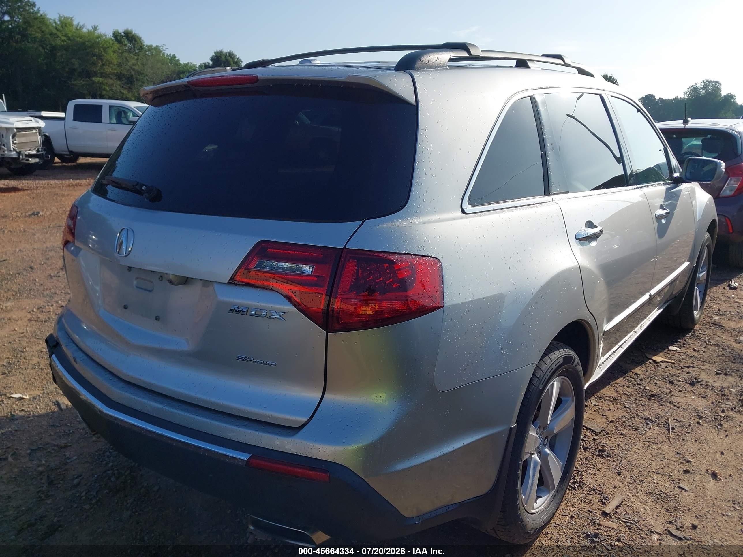 2013 Acura Mdx VIN 2HNYD2H33DH512249 IAAI salvage auction — Rear End, Salvage (North Carolina), sold $3,375 on 2026-09-12 (photo 4)