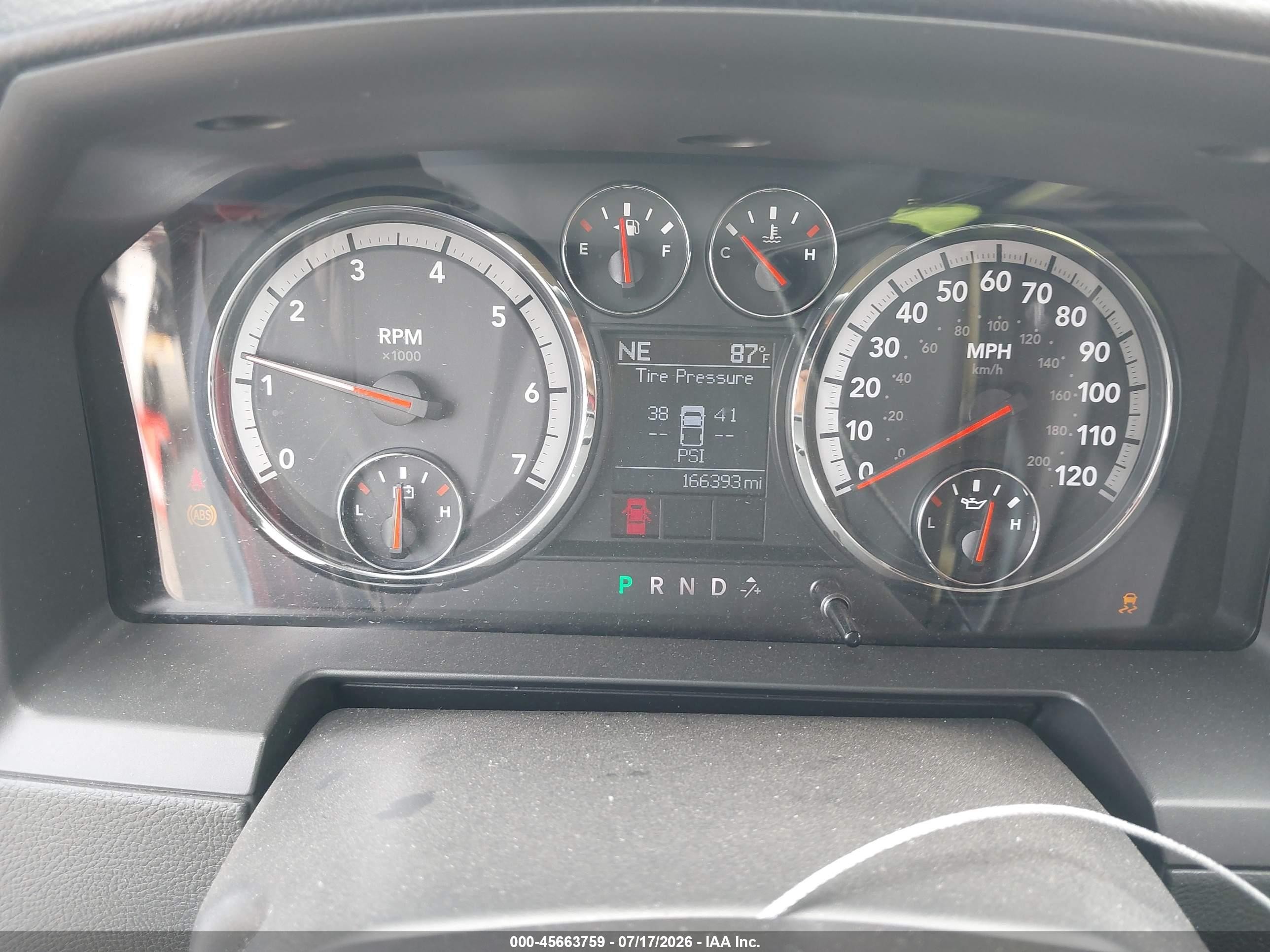 2011 Ram Ram 1500 VIN 1D7RB1CT9BS583890 IAAI salvage auction — Front End, Original (Texas), sold $2,250 on 2026-09-12 (photo 7)