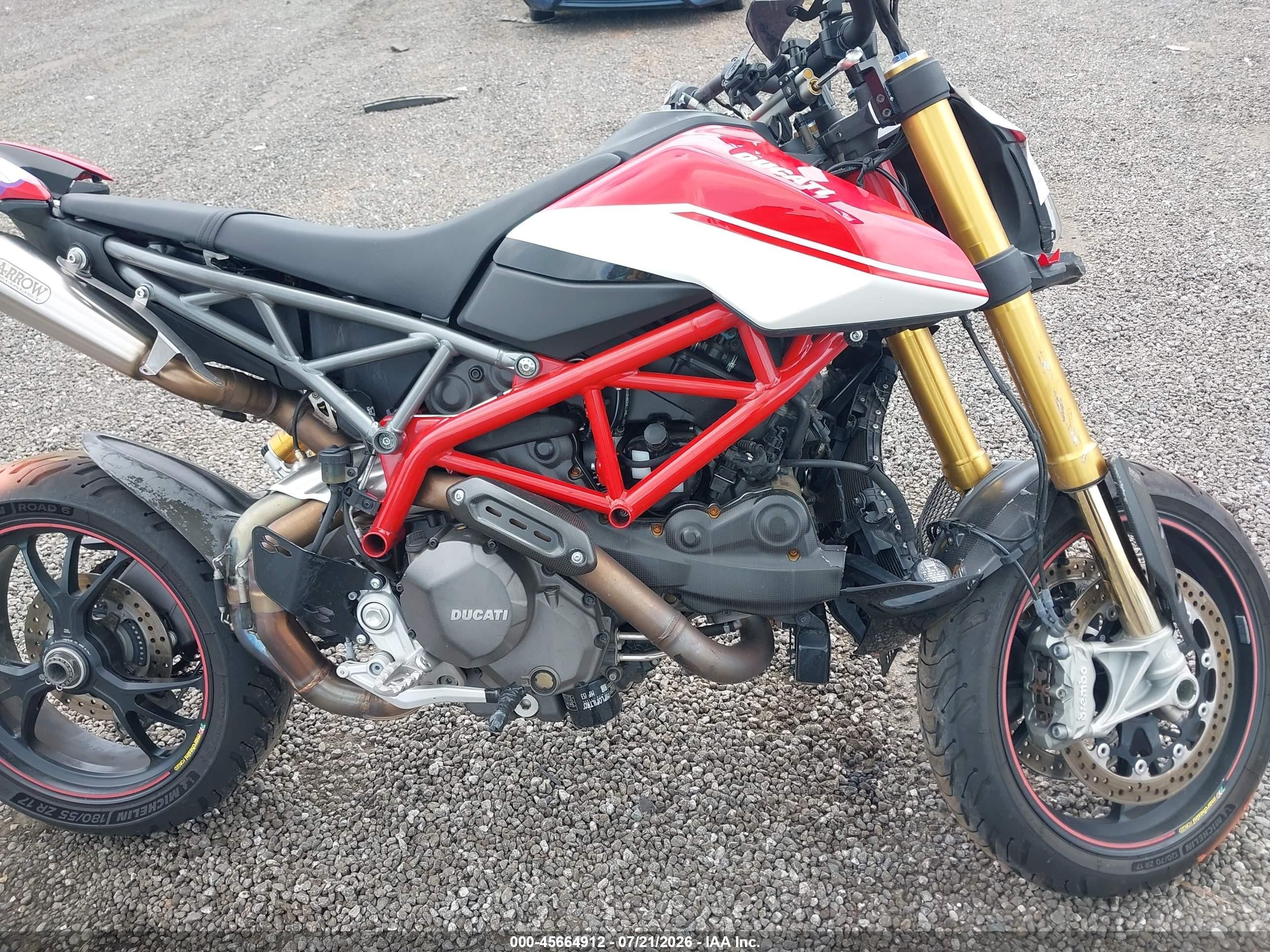 2019 Ducati Hypermotard VIN ZDMBAJDT2KB001128 IAAI salvage auction — All Over, Salvage (South Carolina), sold $2,000 on 2026-09-09 (photo 8)