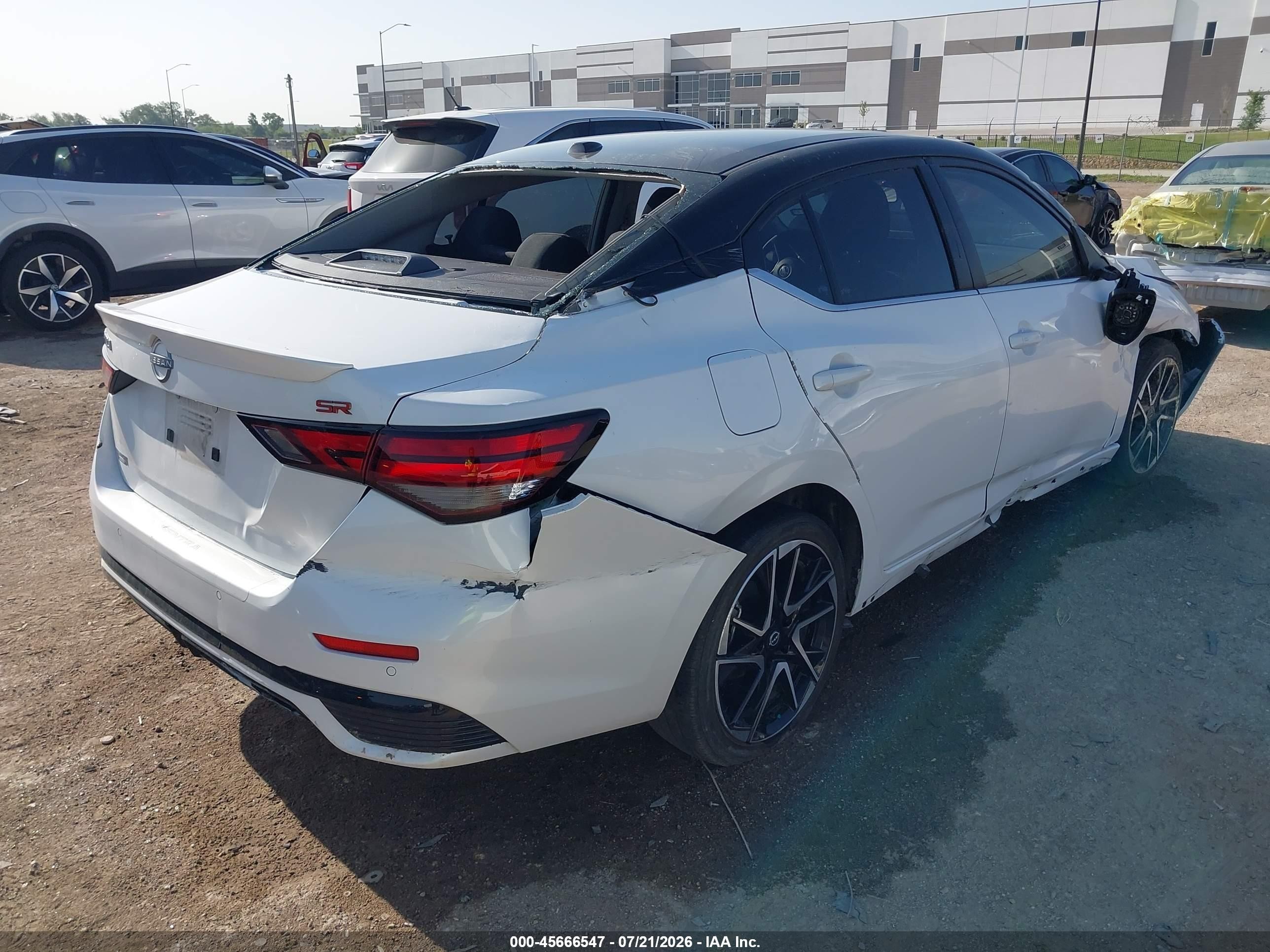 2025 Nissan Sentra VIN 3N1AB8DVXSY405880 IAAI salvage auction — Front End, Original (Texas), sold $4,650 on 2026-09-24 (photo 4)