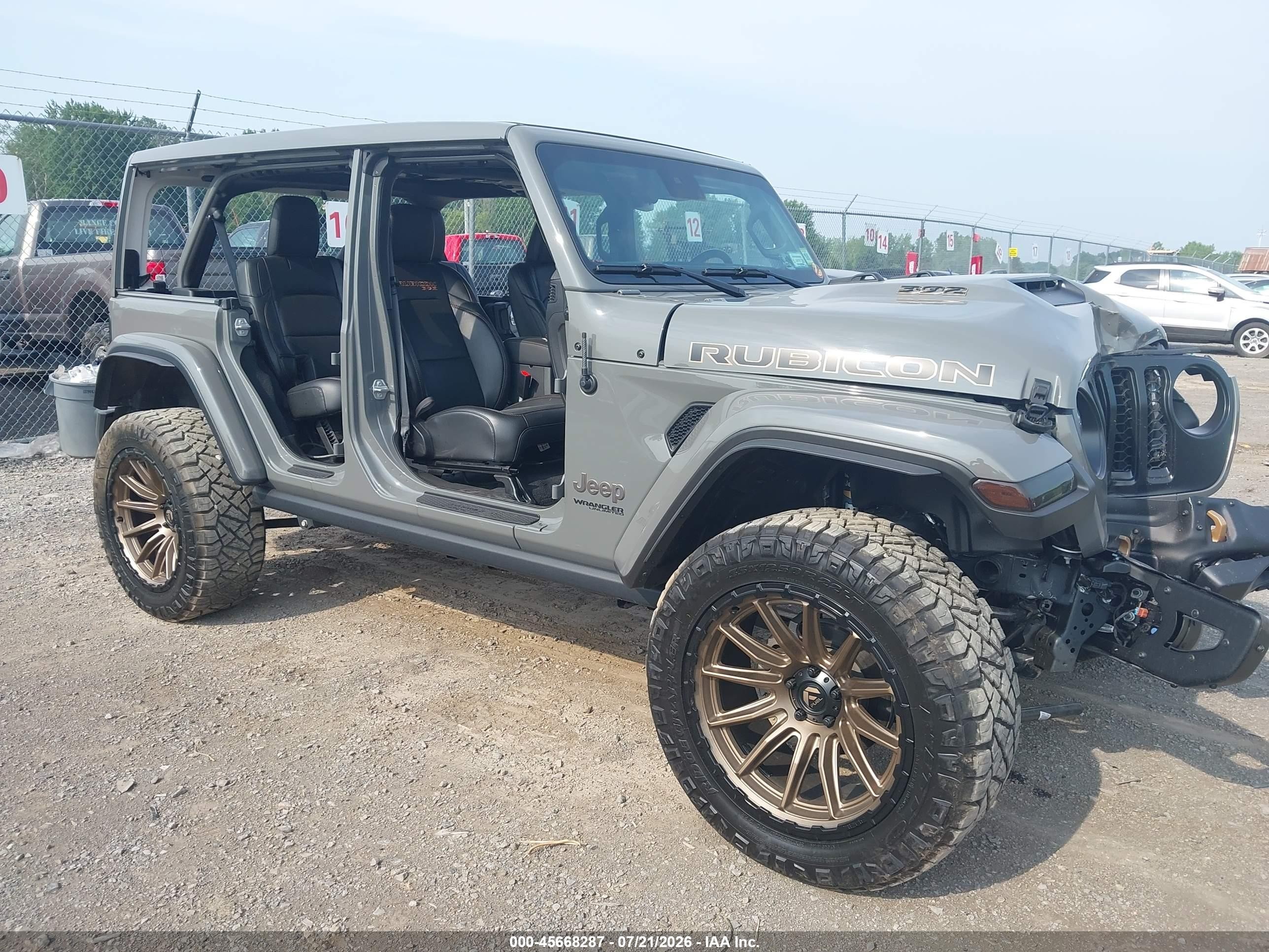 2021 Jeep Wrangler Unlimited VIN 1C4JJXSJ4MW761410 — IAAI salvage auction photo
