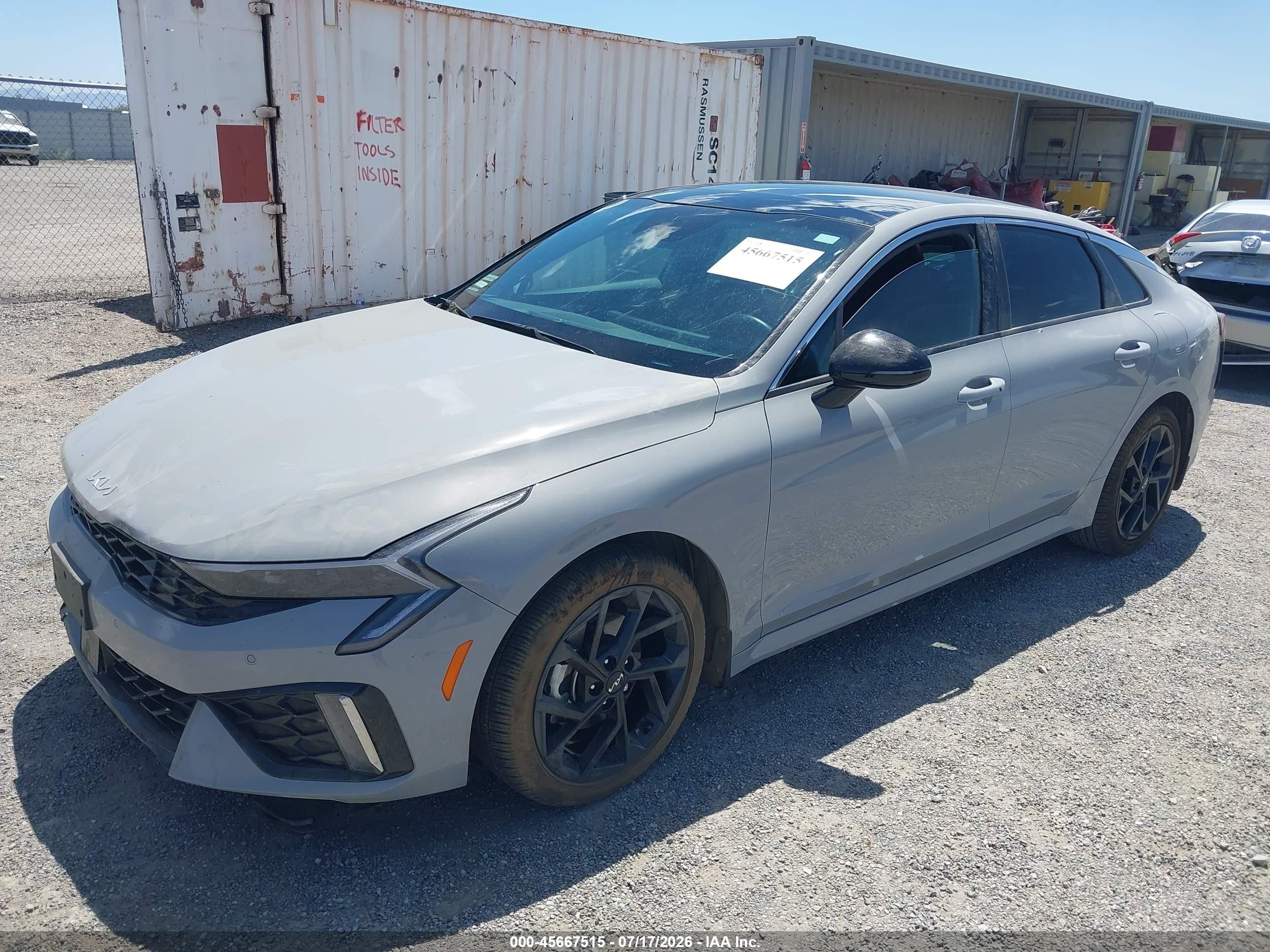 2026 Kia K5 VIN KNAG64J73T5429265 IAAI salvage auction — Side, Salvage (California), sold $9,175 on 2026-09-03 (photo 2)