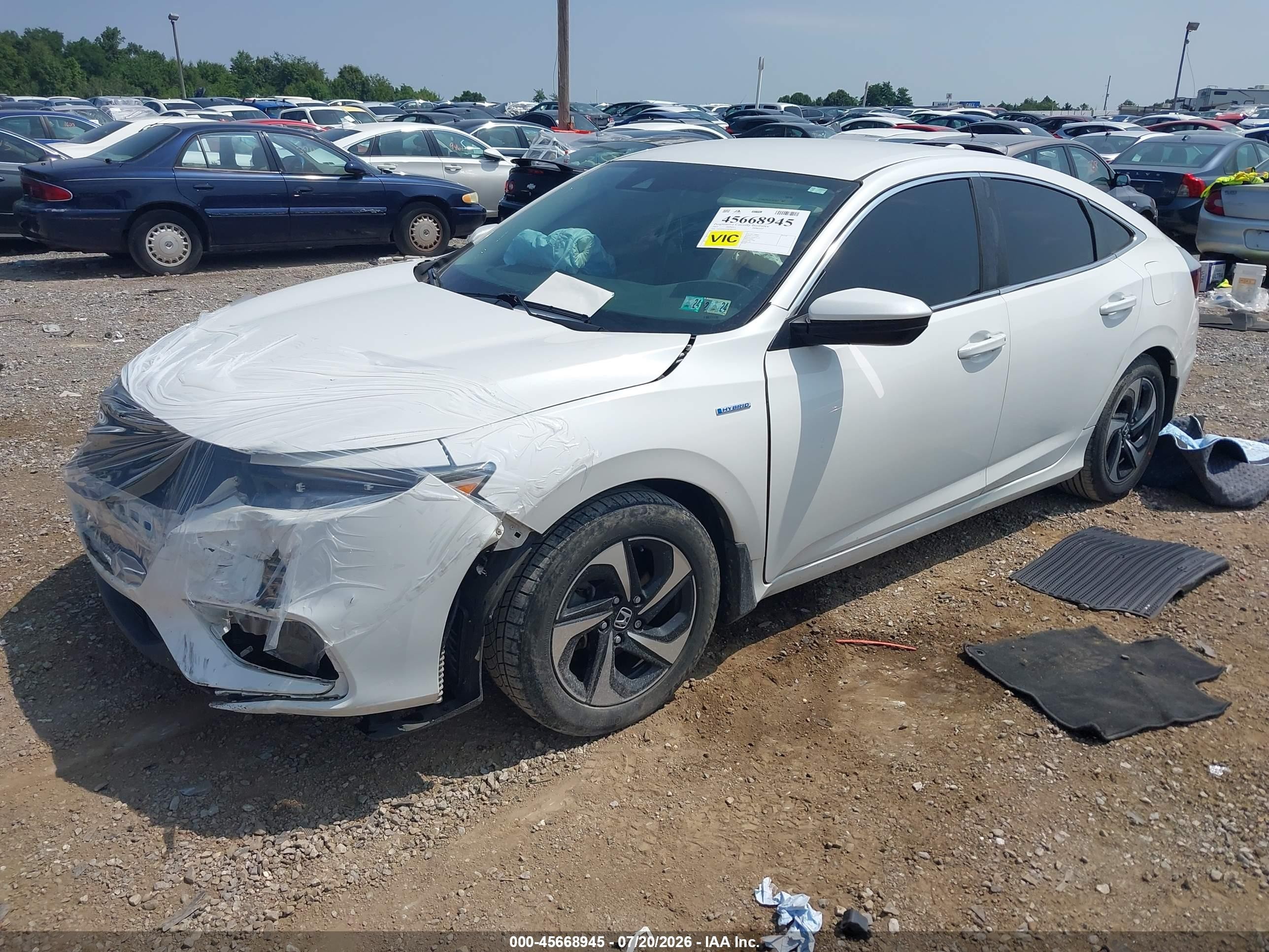 2021 Honda Insight VIN 19XZE4F5XME004119 IAAI salvage auction — Front End, Salvage (Pennsylvania), sold $3,025 on 2026-09-09 (photo 2)