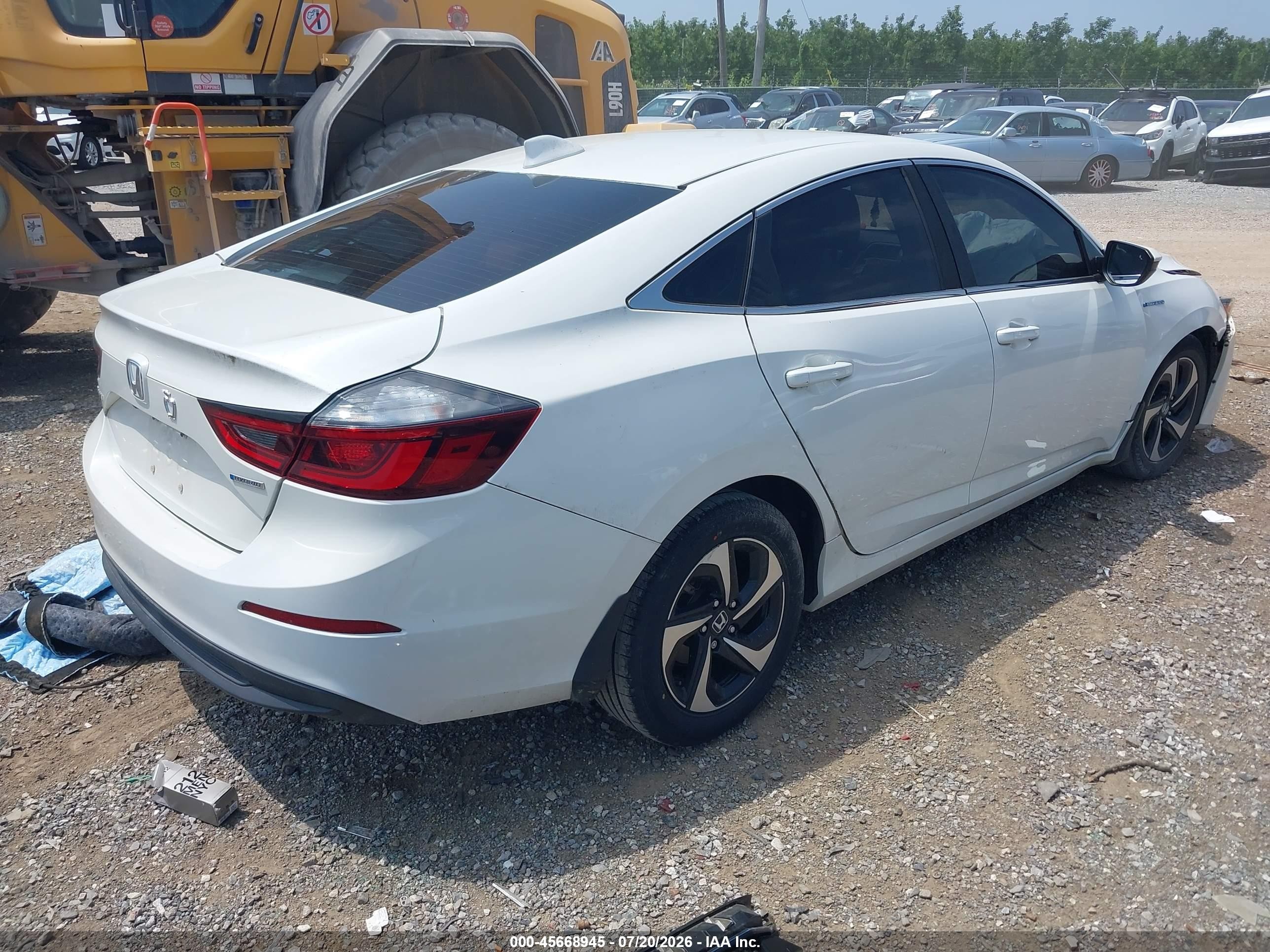2021 Honda Insight VIN 19XZE4F5XME004119 IAAI salvage auction — Front End, Salvage (Pennsylvania), sold $3,025 on 2026-09-09 (photo 4)