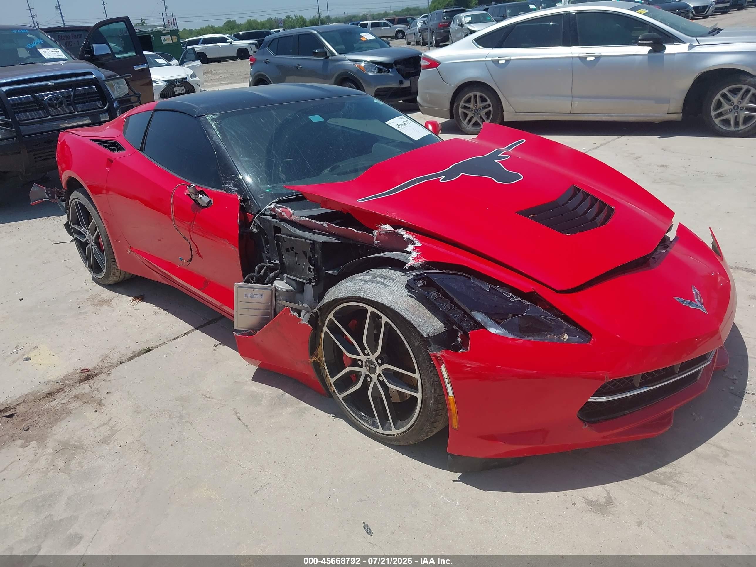 2015 Chevrolet Corvette Stingray VIN 1G1YM2D71F5103541 — IAAI salvage auction photo