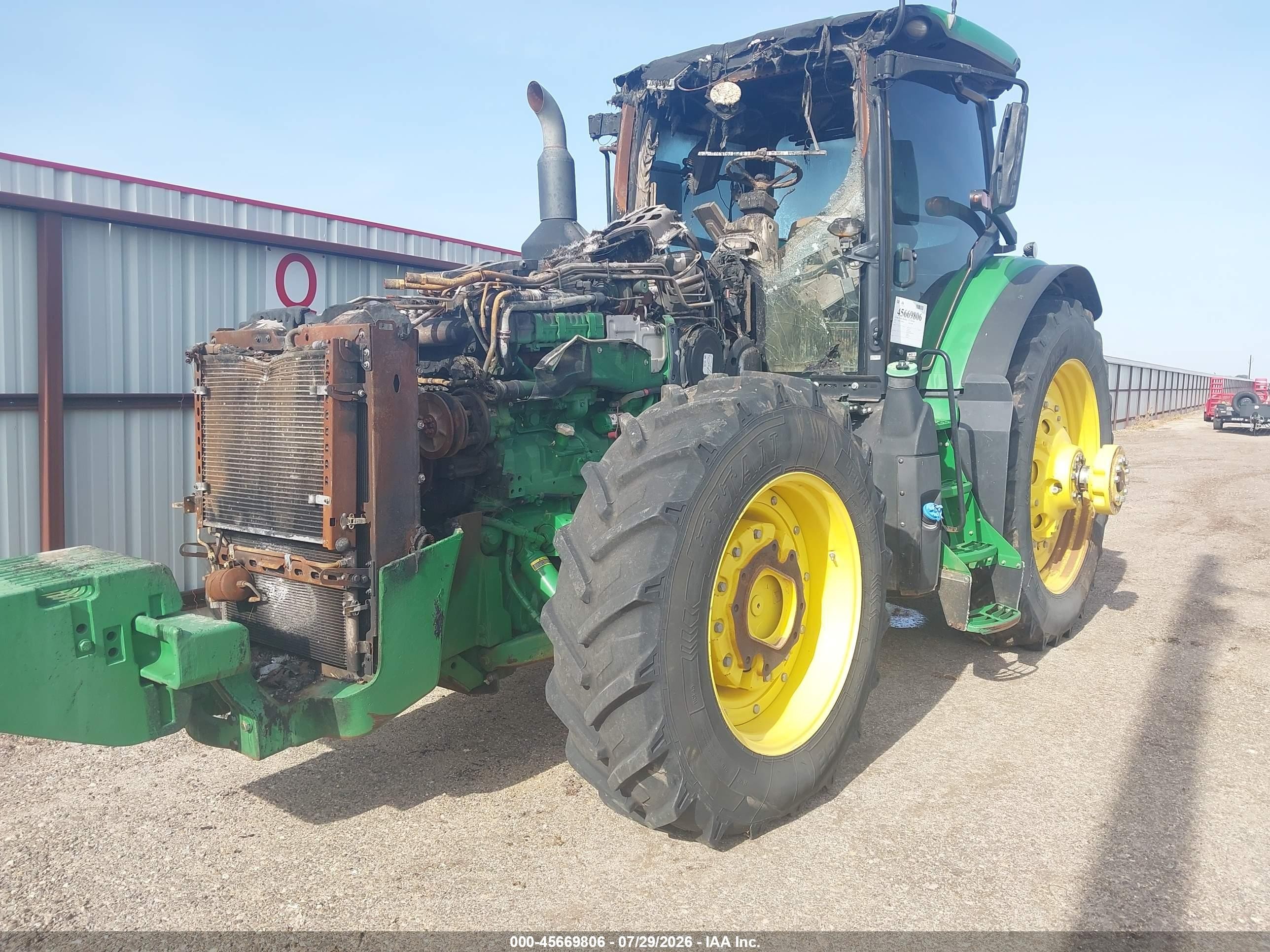 2019 John Deere Tractor VIN 1RW8370RAKD142633 IAAI salvage auction — Burn Engine, Bill Of Sale (Texas), sold $23,350 on 2026-09-23 (photo 2)