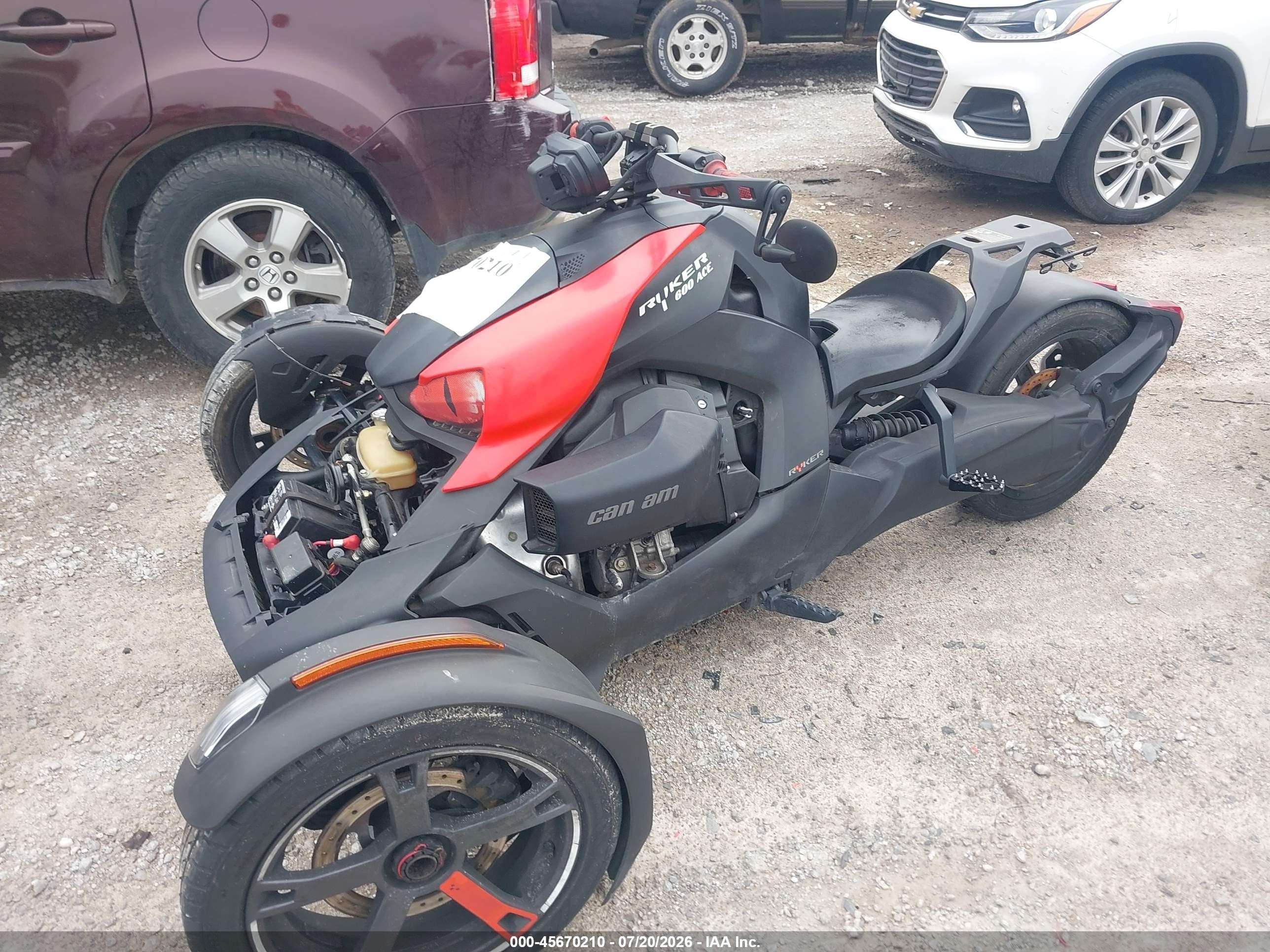 2019 Can-am/ brp Ryker VIN 3JB2FEF20KJ001375 IAAI salvage auction — Front End, Salvage (Kentucky), sold $1,200 on 2026-09-02 (photo 2)