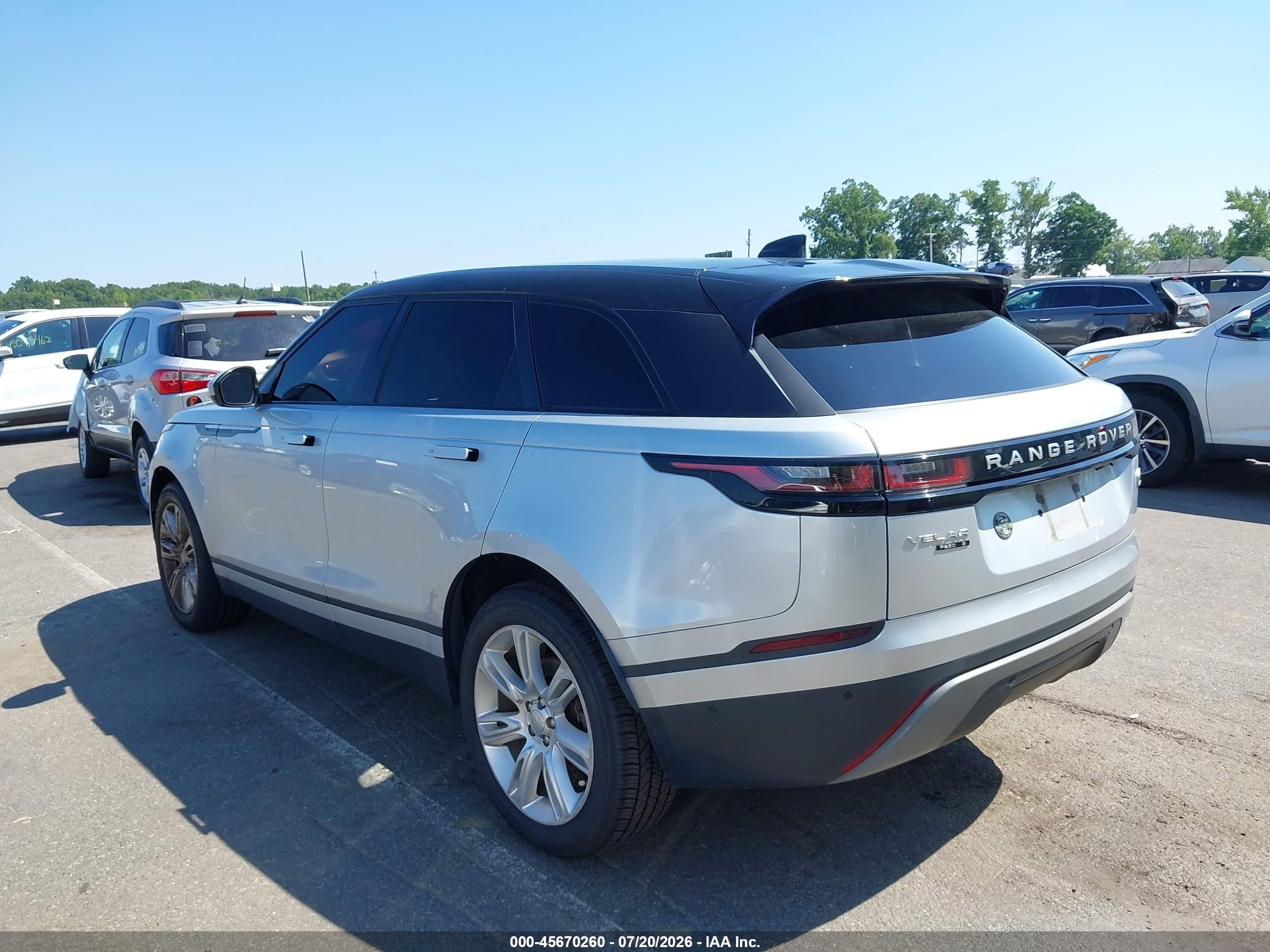 2020 Land rover Range rover velar VIN SALYB2EX8LA274553 IAAI salvage auction — Water/Flood, Salvage (New Jersey), sold $8,300 on 2026-09-23 (photo 3)