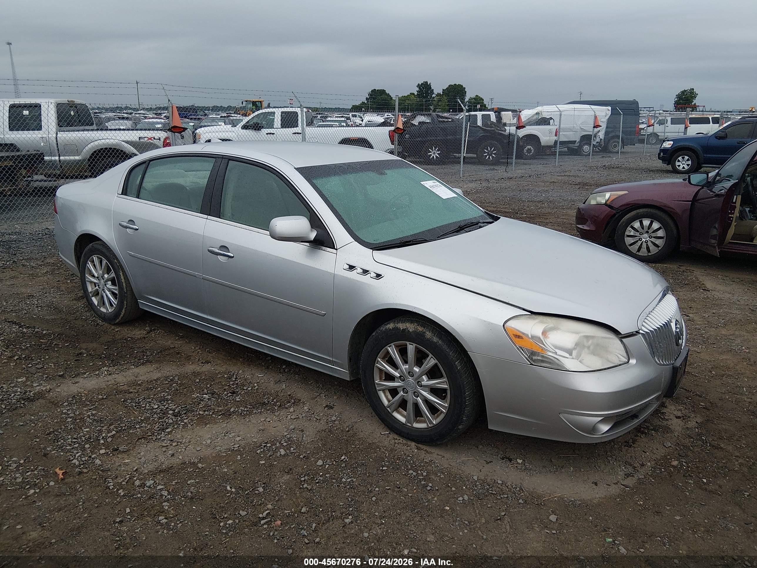 2010 Buick Lucerne VIN 1G4HA5EM3AU136508 IAAI salvage auction — Side, Salvage (Arkansas), sold $600 on 2026-08-19 (photo 1)
