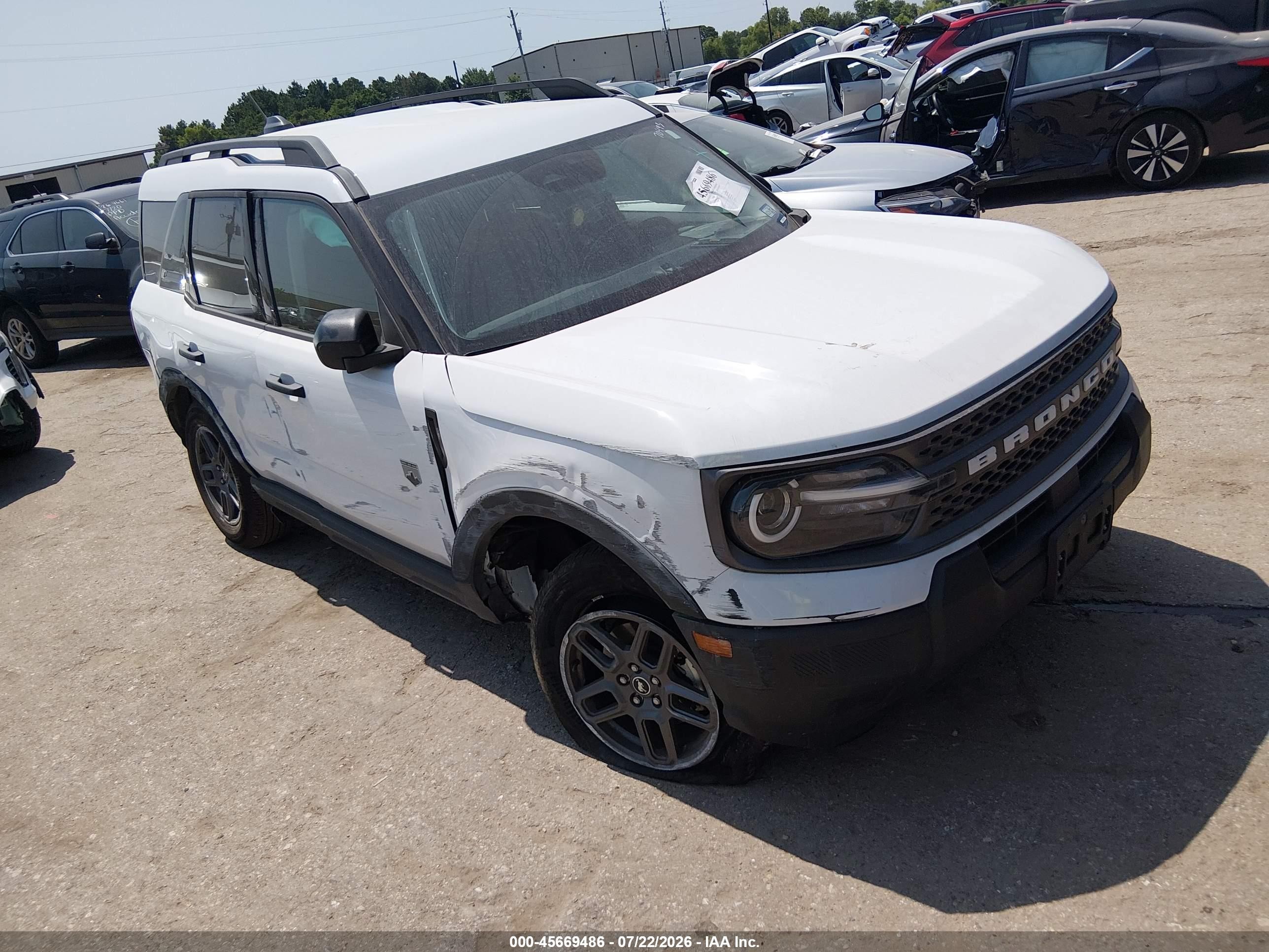 2025 Ford Bronco Sport VIN 3FMCR9BN7SRE54728 — IAAI salvage auction photo
