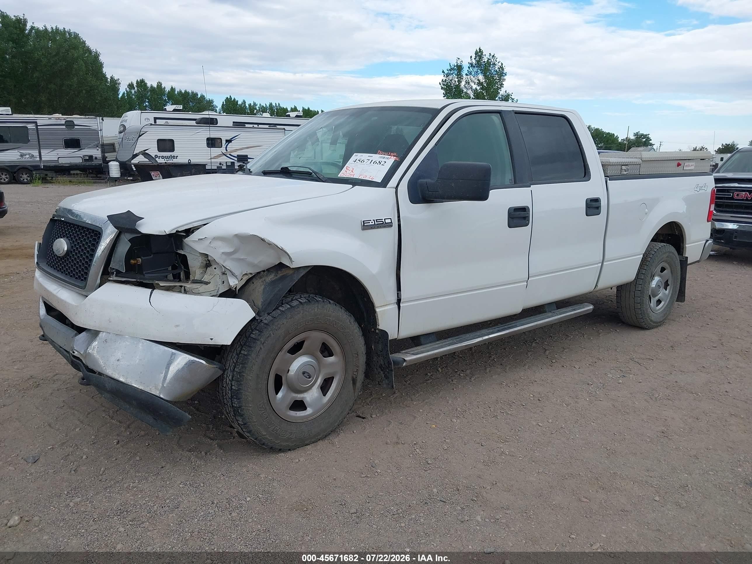2008 Ford F-150 VIN 1FTPW14V48FB22281 IAAI salvage auction — Unknown, Clear (Wyoming), sold $125 on 2026-09-09 (photo 2)