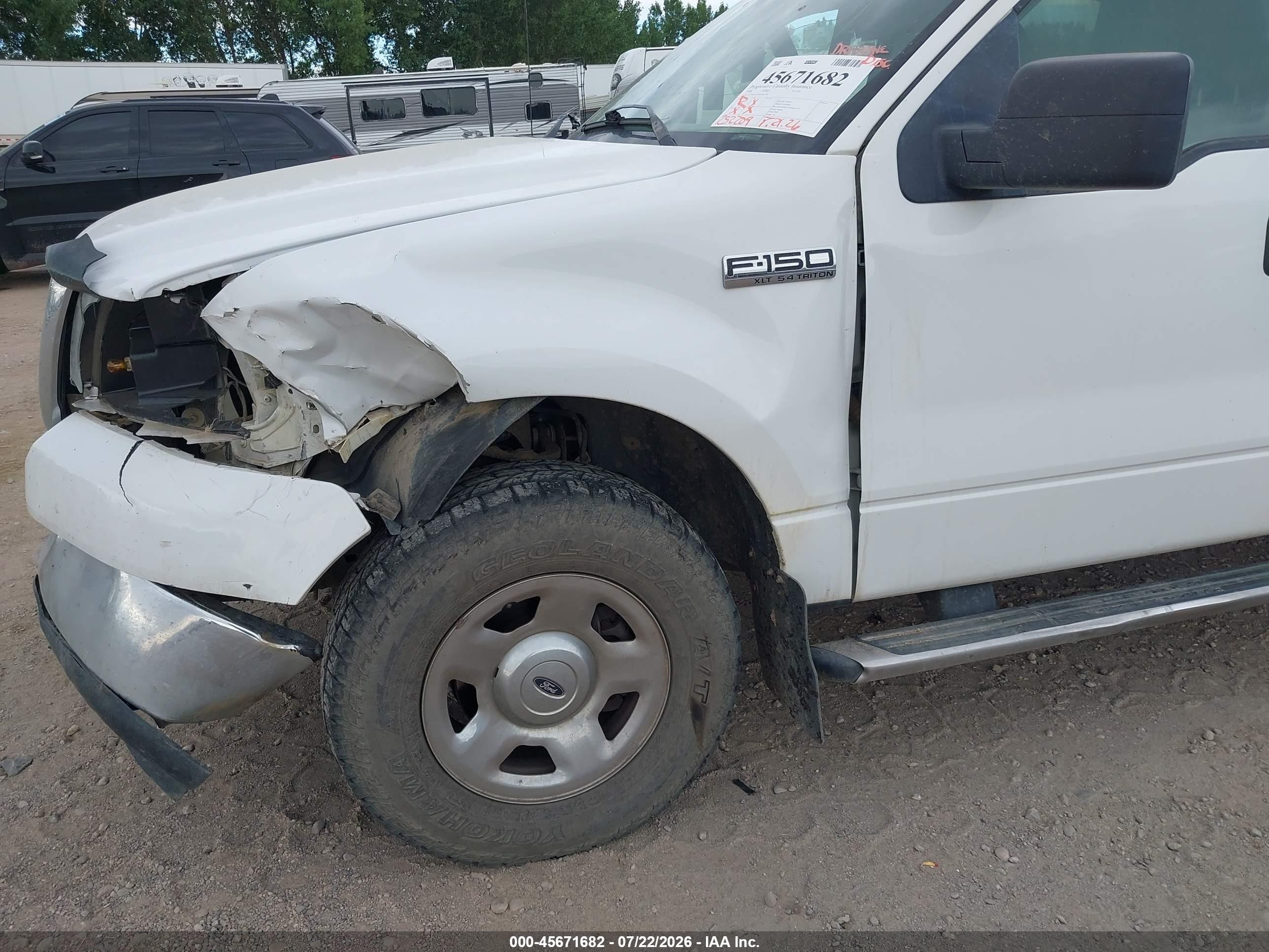 2008 Ford F-150 VIN 1FTPW14V48FB22281 IAAI salvage auction — Unknown, Clear (Wyoming), sold $125 on 2026-09-09 (photo 6)