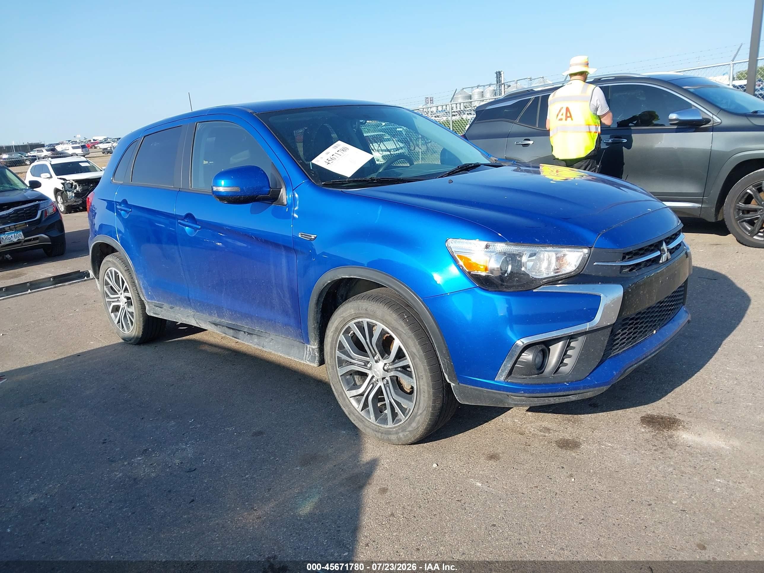2018 Mitsubishi Outlander Sport VIN JA4AR3AU5JU008371 IAAI salvage auction — Side, Salvage (Minnesota), sold $1,800 on 2026-09-23 (photo 1)