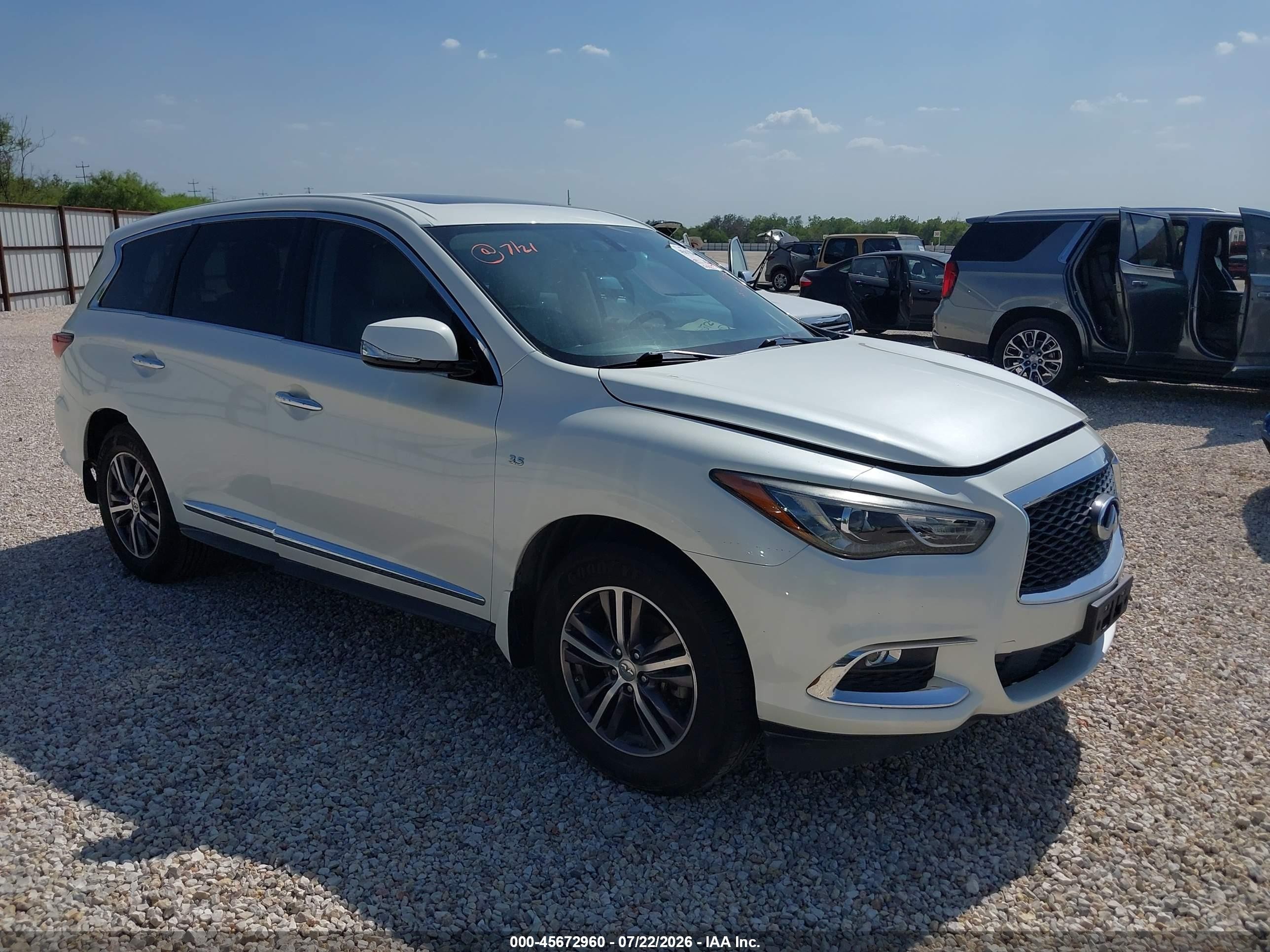 2017 Infiniti Qx60 VIN 5N1DL0MN3HC554735 IAAI salvage auction — Water/Flood, Salvage (Texas), sold $2,350 on 2026-09-11 (photo 1)