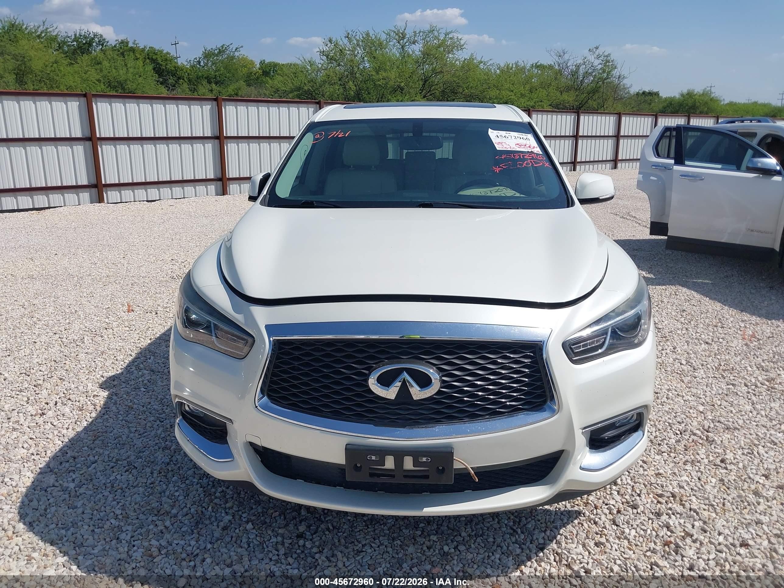 2017 Infiniti Qx60 VIN 5N1DL0MN3HC554735 IAAI salvage auction — Water/Flood, Salvage (Texas), sold $2,350 on 2026-09-11 (photo 6)
