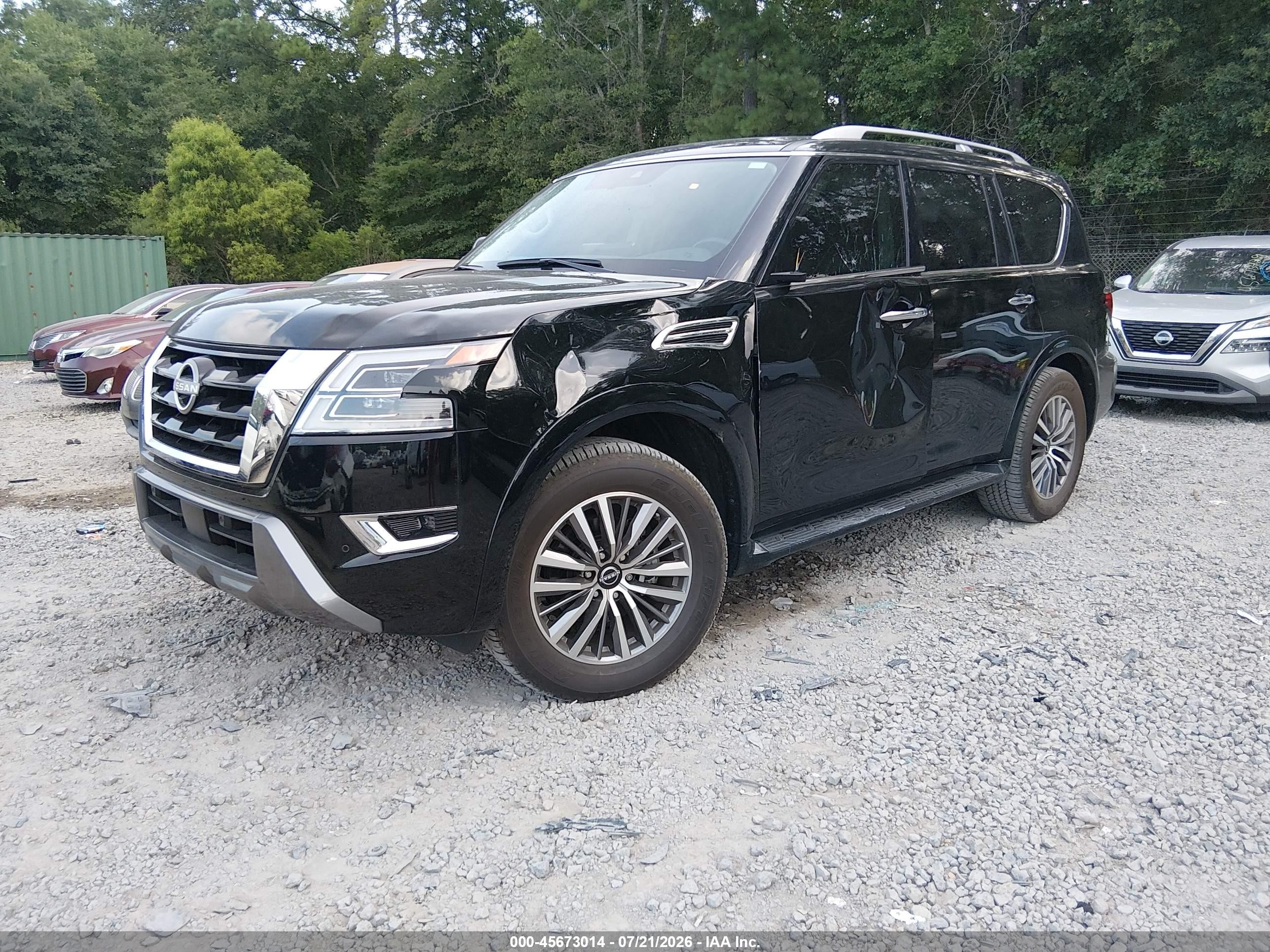 2024 Nissan Armada VIN JN8AY2BDXR9707516 IAAI salvage auction — Side, Clear (South Carolina), sold $23,200 on 2026-09-02 (photo 2)