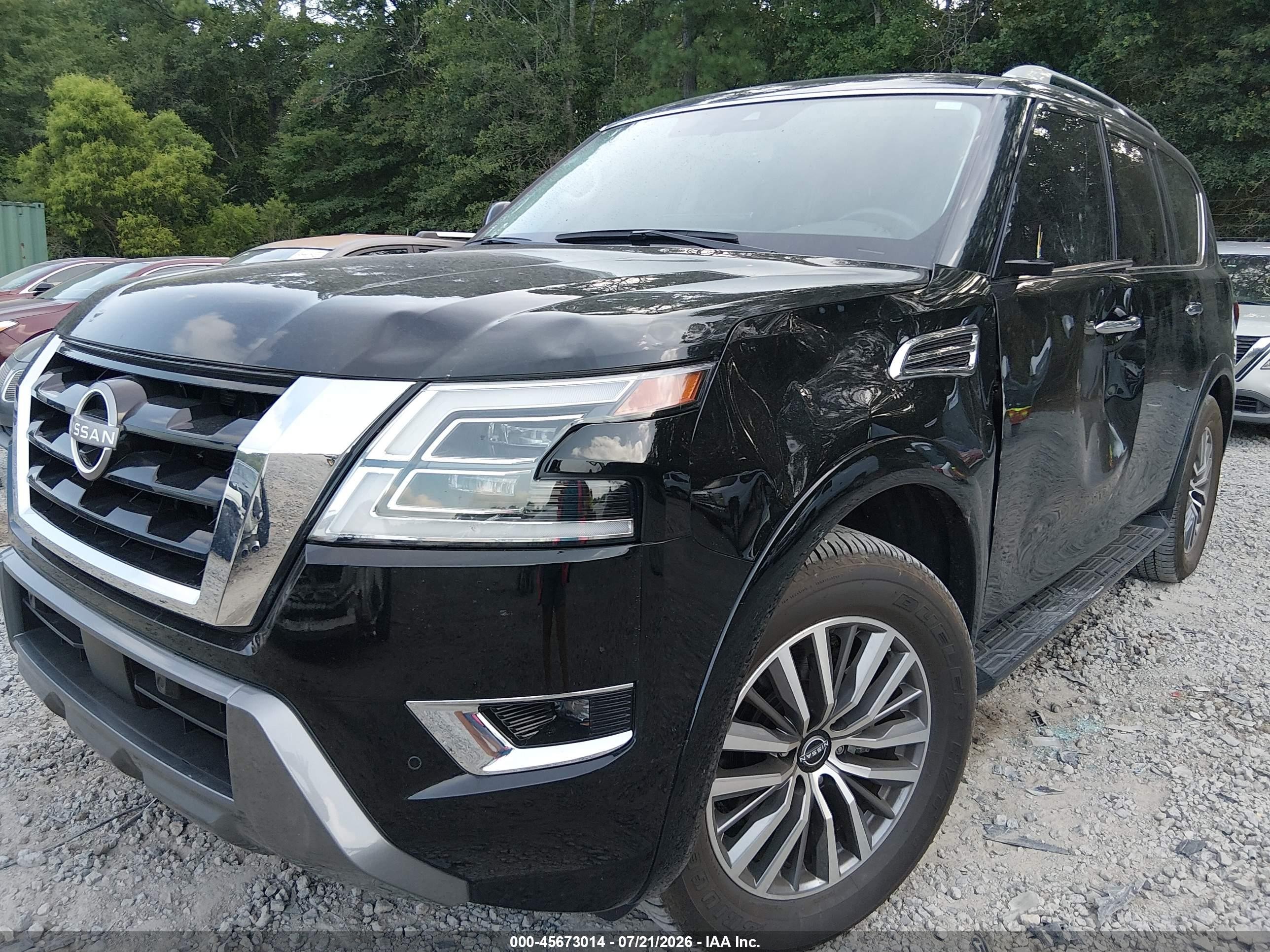 2024 Nissan Armada VIN JN8AY2BDXR9707516 IAAI salvage auction — Side, Clear (South Carolina), sold $23,200 on 2026-09-02 (photo 6)