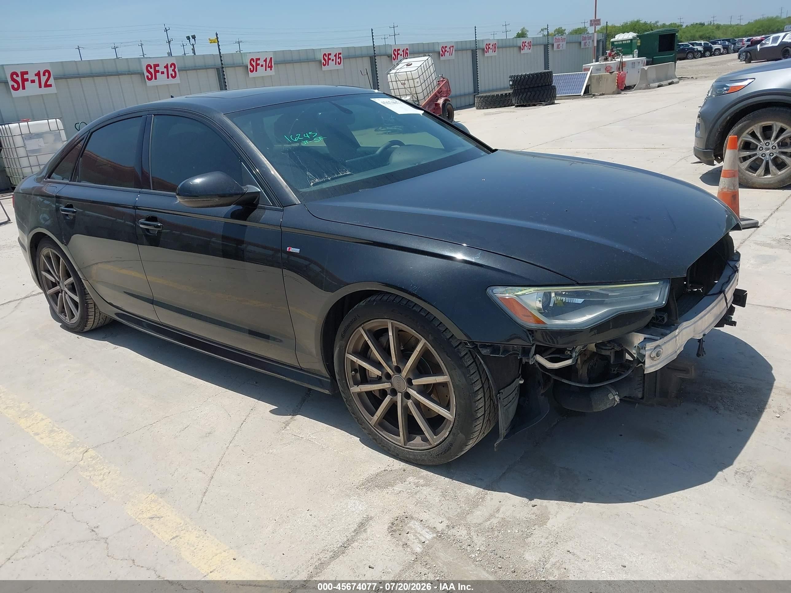 2017 Audi A6 VIN WAUD8AFC6HN033937 IAAI salvage auction — Front End, Salvage (Texas), sold $2,650 on 2026-09-07 (photo 1)