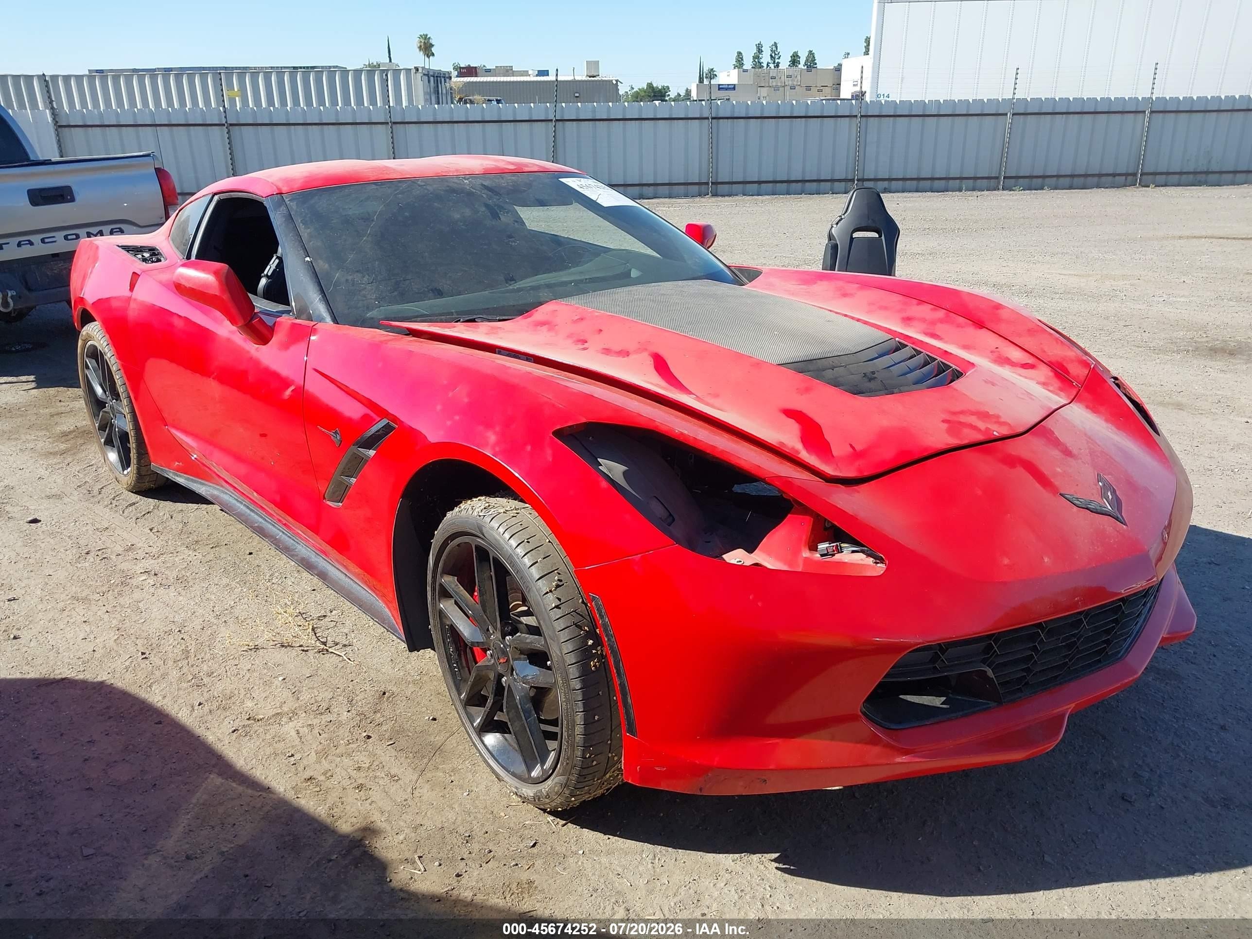2018 Chevrolet Corvette Stingray VIN 1G1YB2D70J5101570 — IAAI salvage auction photo