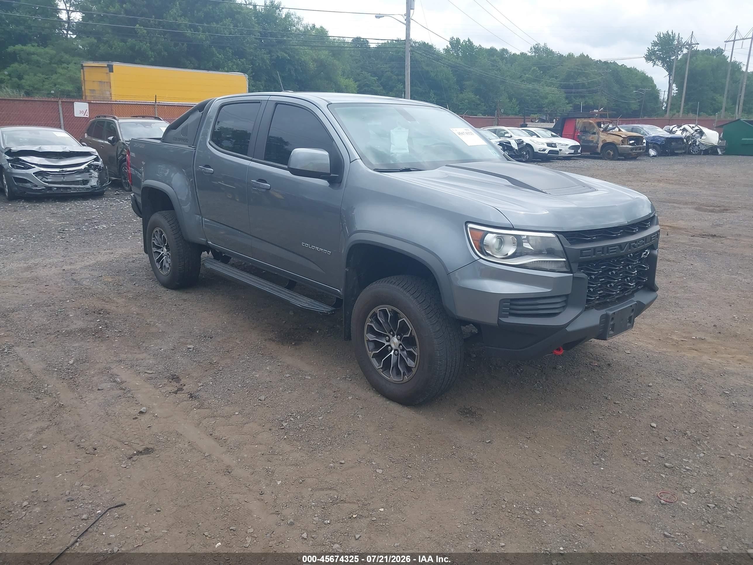 2021 Chevrolet Colorado VIN 1GCGTEEN8M1103965 — IAAI salvage auction photo