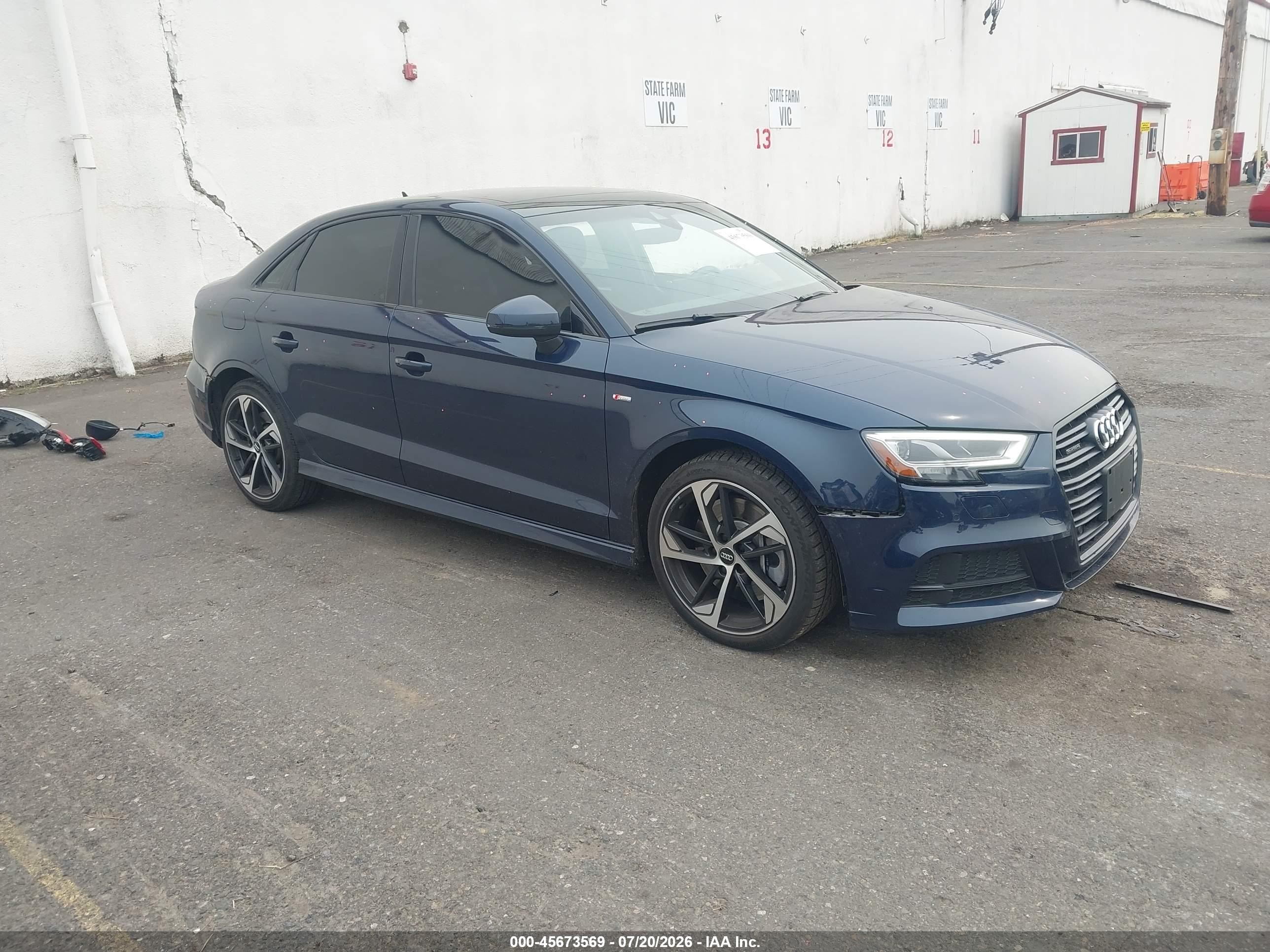 2020 Audi A3 VIN WAUJEGFF0LA095939 IAAI salvage auction — Side, Salvage (Idaho), sold $8,300 on 2026-09-03 (photo 1)