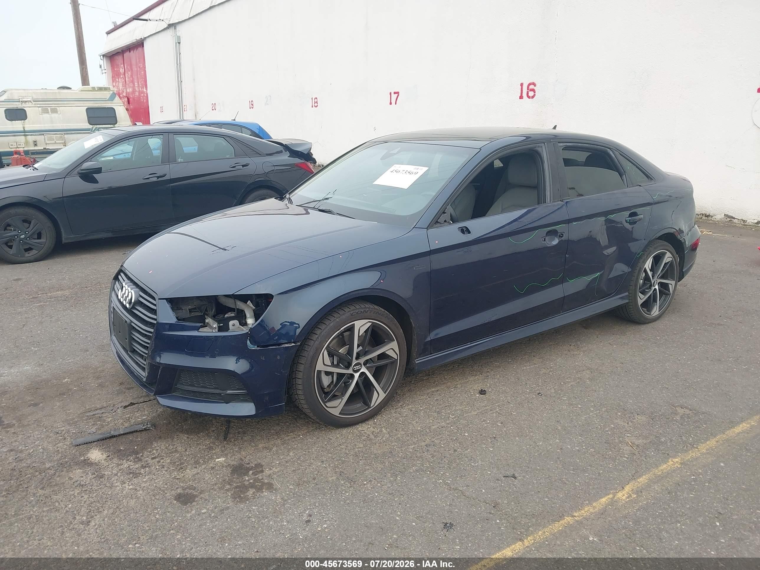 2020 Audi A3 VIN WAUJEGFF0LA095939 IAAI salvage auction — Side, Salvage (Idaho), sold $8,300 on 2026-09-03 (photo 2)