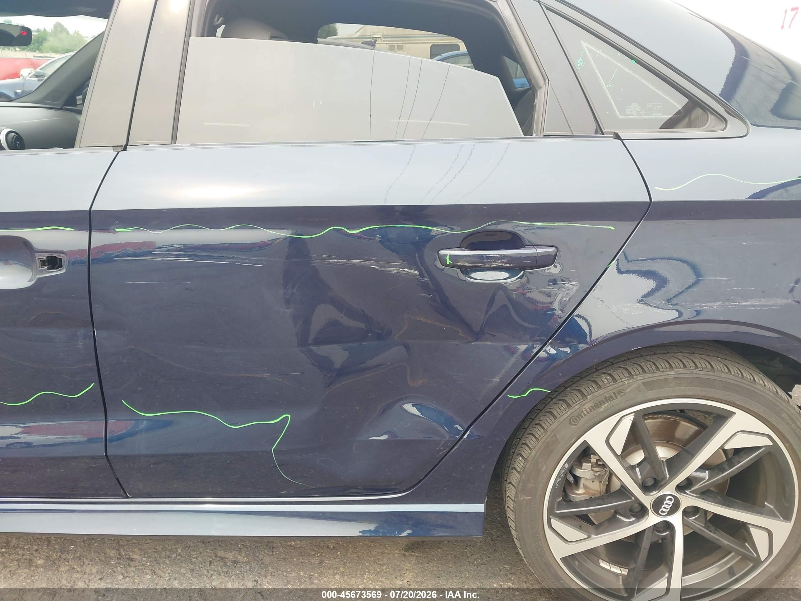 2020 Audi A3 VIN WAUJEGFF0LA095939 IAAI salvage auction — Side, Salvage (Idaho), sold $8,300 on 2026-09-03 (photo 6)