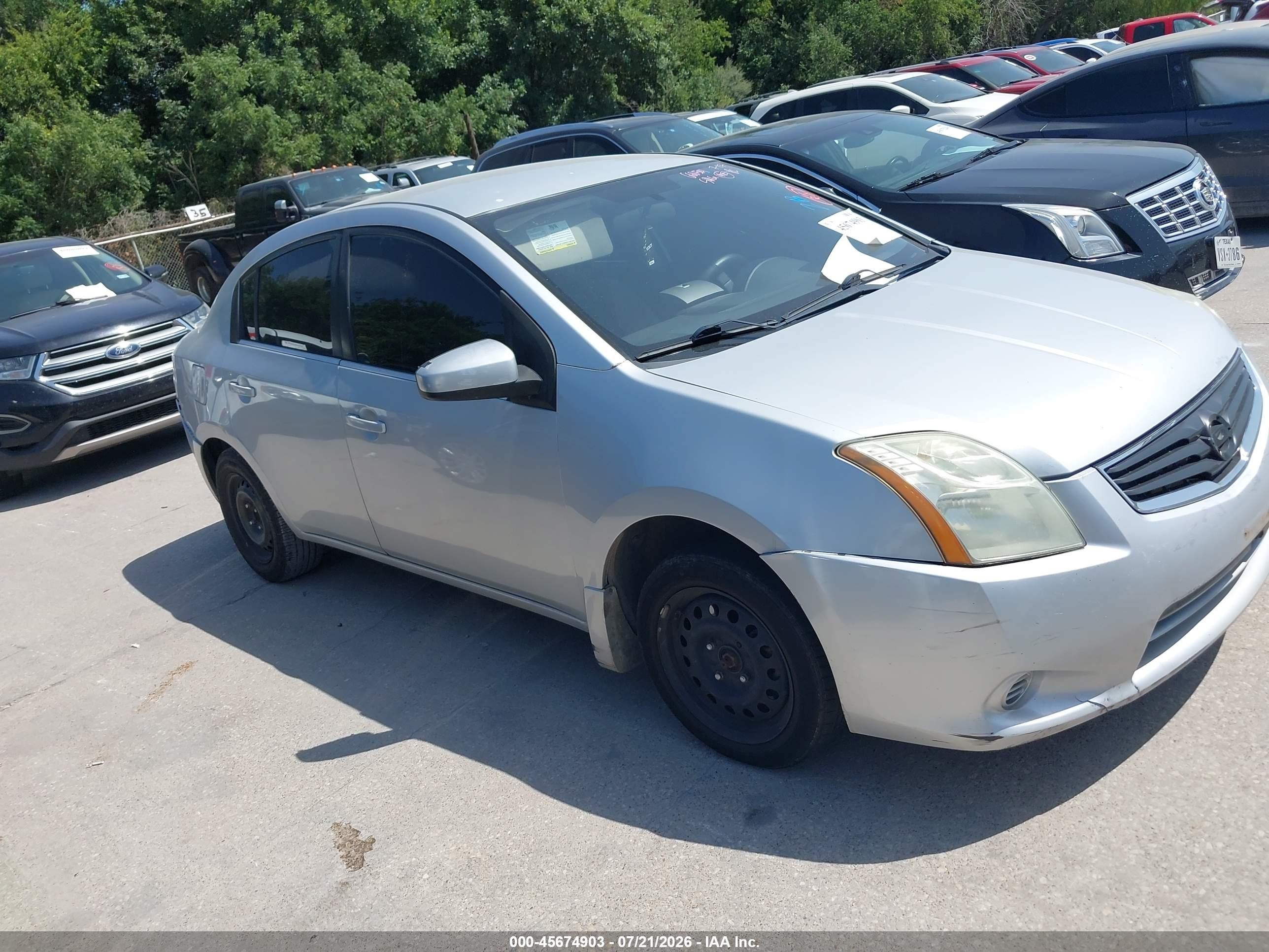 2010 Nissan Sentra VIN 3N1AB6AP9AL668514 IAAI salvage auction — Repossession, Original (Texas), sold $600 on 2026-09-08 (photo 1)