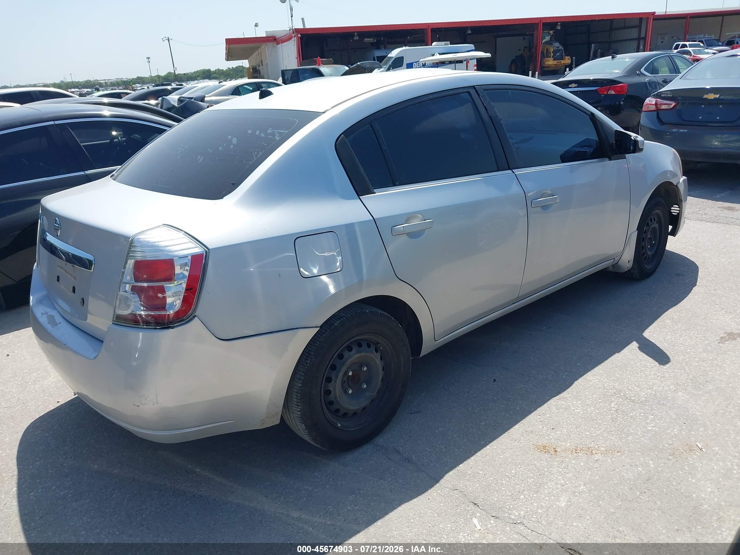 2010 Nissan Sentra VIN 3N1AB6AP9AL668514 IAAI salvage auction — Repossession, Original (Texas), sold $600 on 2026-09-08 (photo 4)