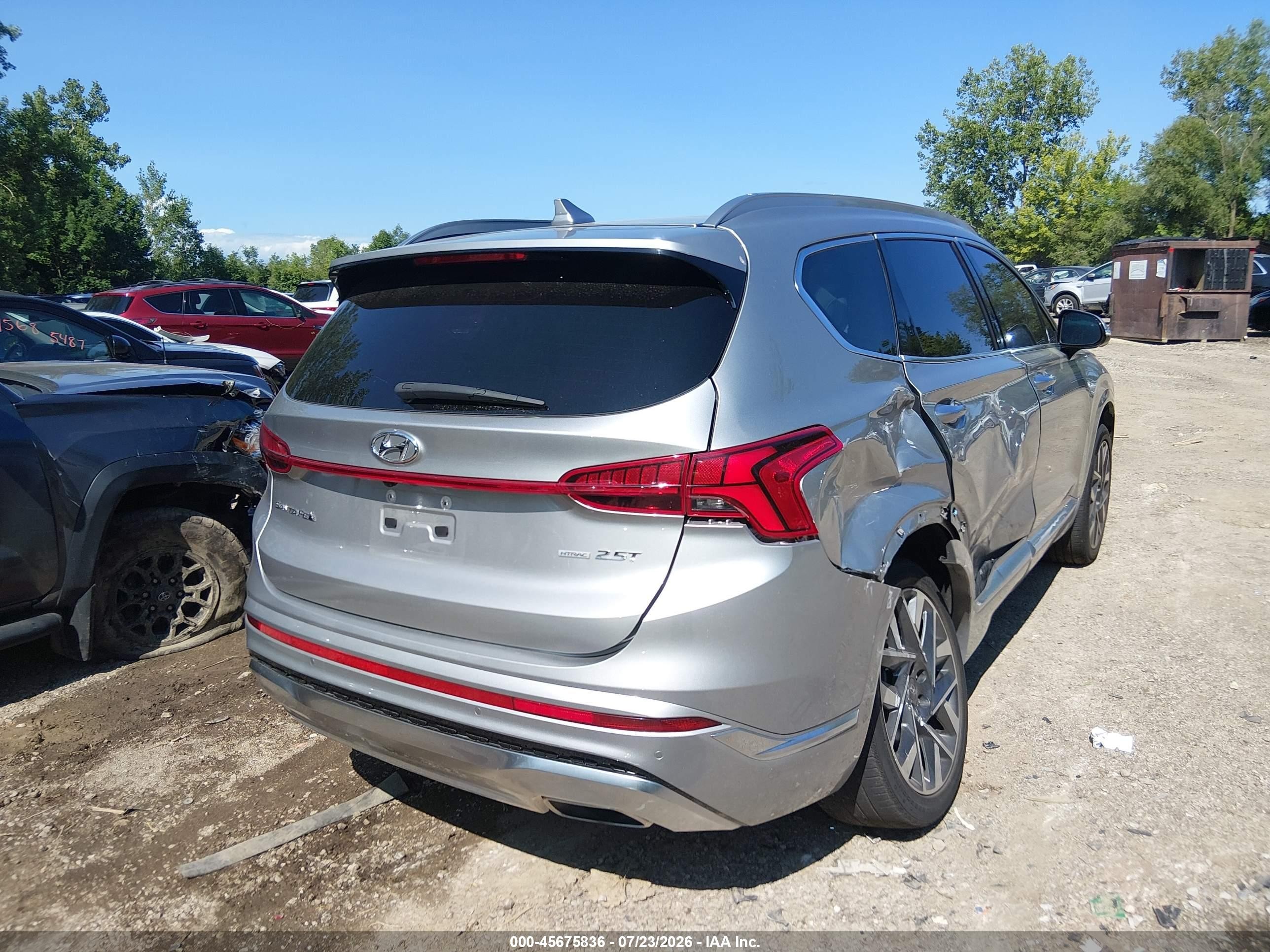 2023 Hyundai Santa fe VIN 5NMS5DAL5PH573836 IAAI salvage auction — Side, Salvage (Ohio), sold $9,000 on 2026-09-22 (photo 4)