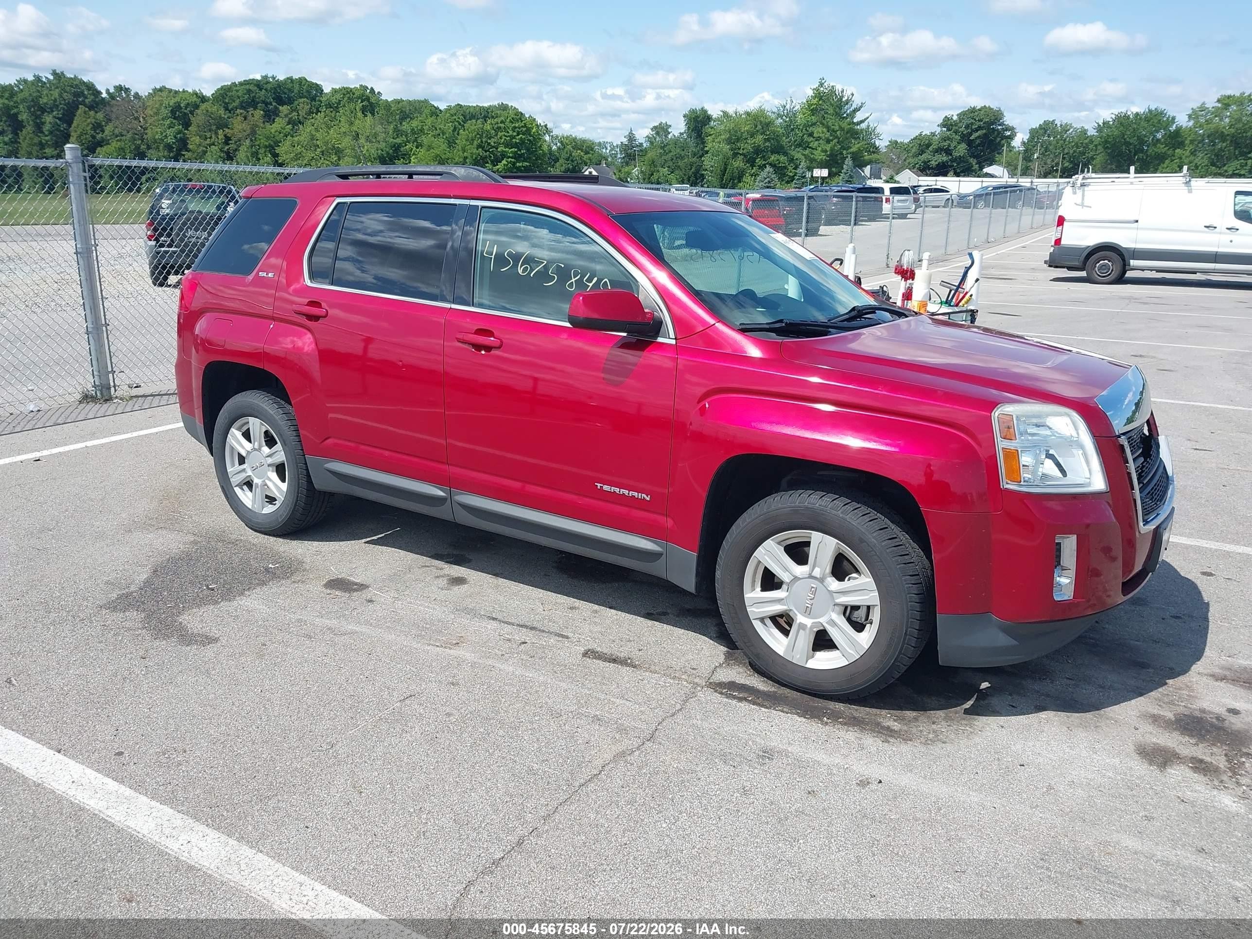 2014 Gmc Terrain VIN 2GKALREK1E6349844 IAAI salvage auction — Front End, Clear (Indiana), sold $2,300 on 2026-10-02 (photo 1)