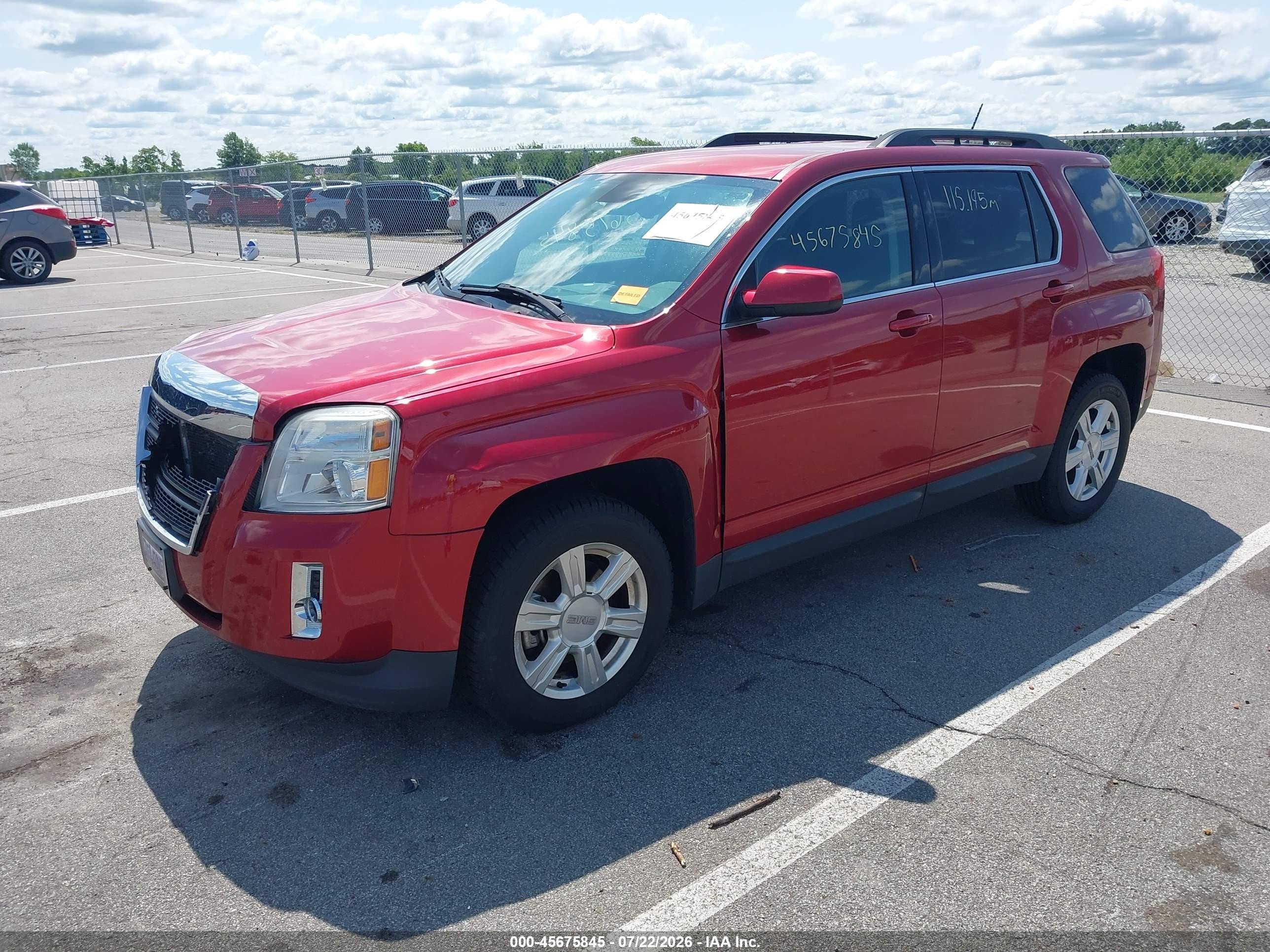 2014 Gmc Terrain VIN 2GKALREK1E6349844 IAAI salvage auction — Front End, Clear (Indiana), sold $2,300 on 2026-10-02 (photo 2)