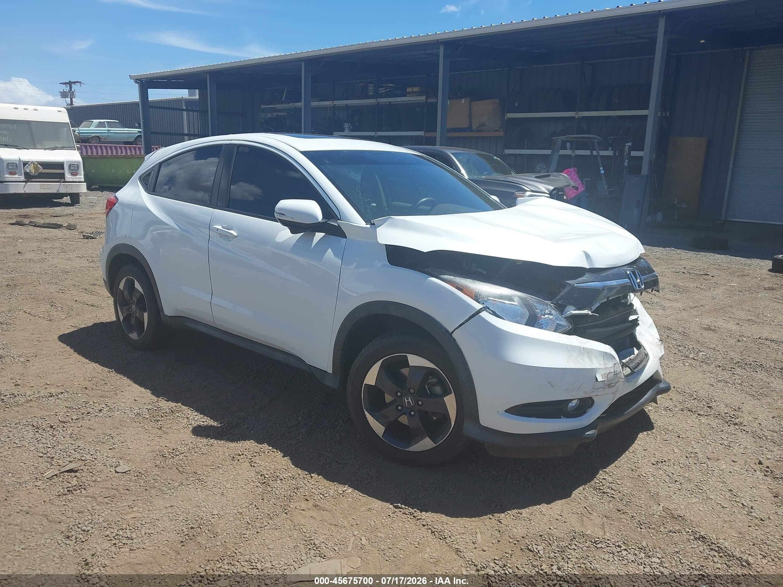 2018 Honda Hr-v VIN 3CZRU5H59JM700276 IAAI salvage auction — Front End, Salvage (Hawaii), sold $2,050 on 2026-09-08 (photo 1)