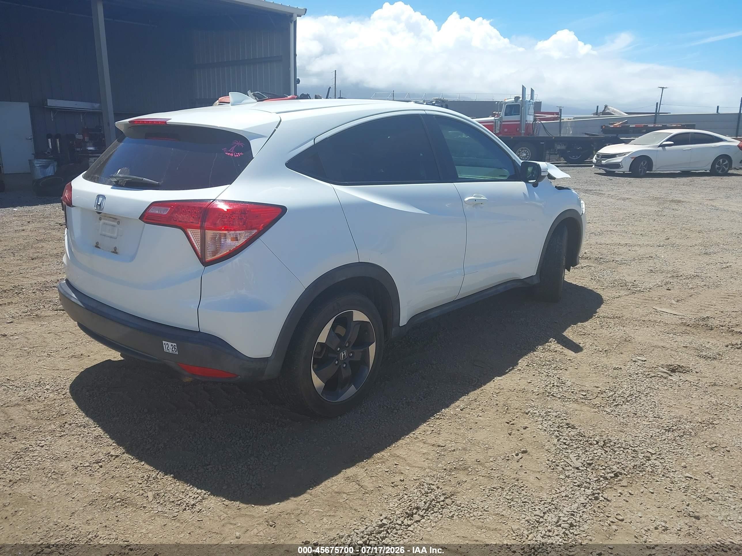 2018 Honda Hr-v VIN 3CZRU5H59JM700276 IAAI salvage auction — Front End, Salvage (Hawaii), sold $2,050 on 2026-09-08 (photo 4)