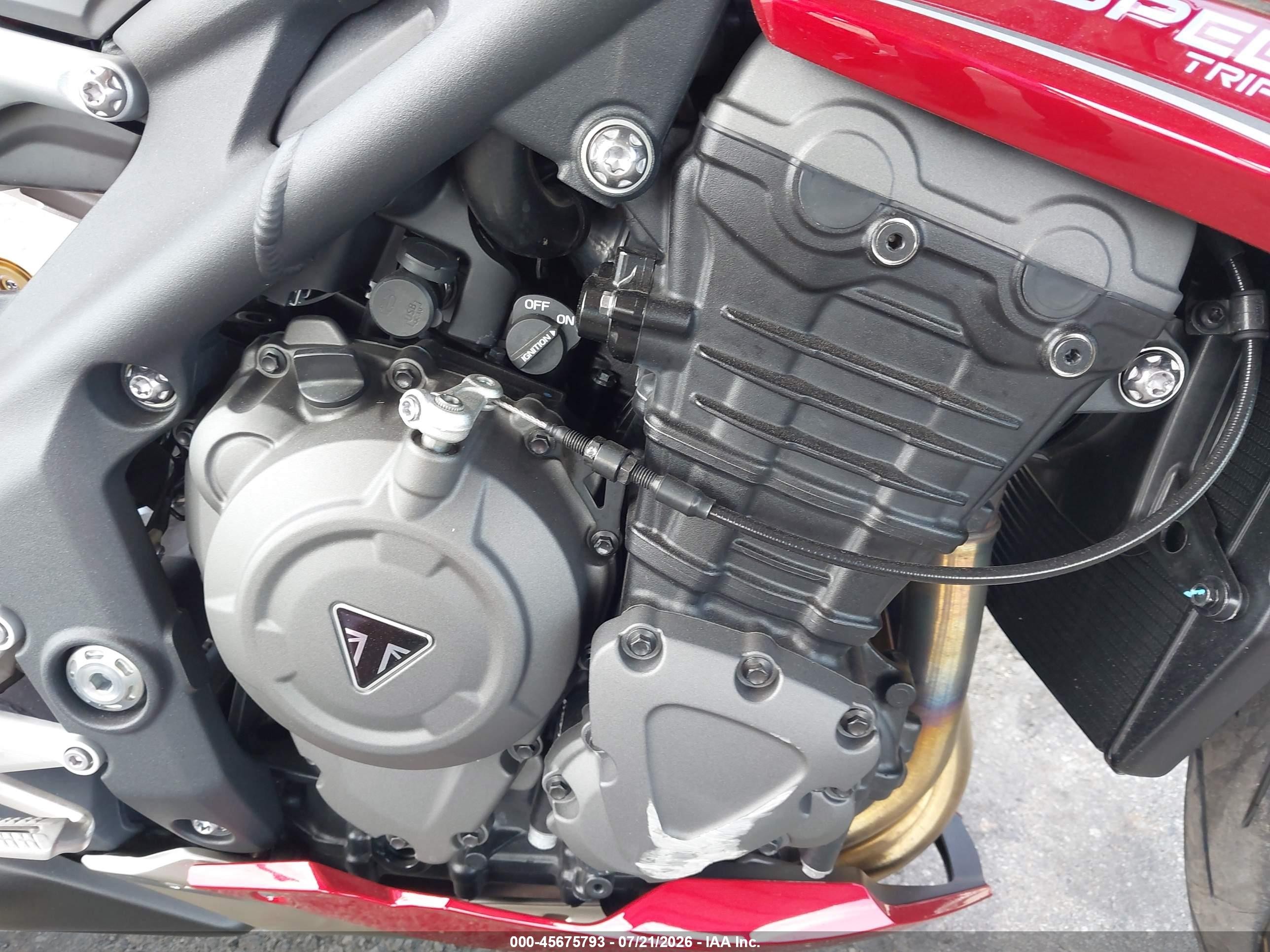 2024 Triumph Motorcycle Speed Triple VIN SMTP01ST0RTBP7983 IAAI salvage auction — Front End, Salvage (California), sold $6,550 on 2026-09-16 (photo 8)