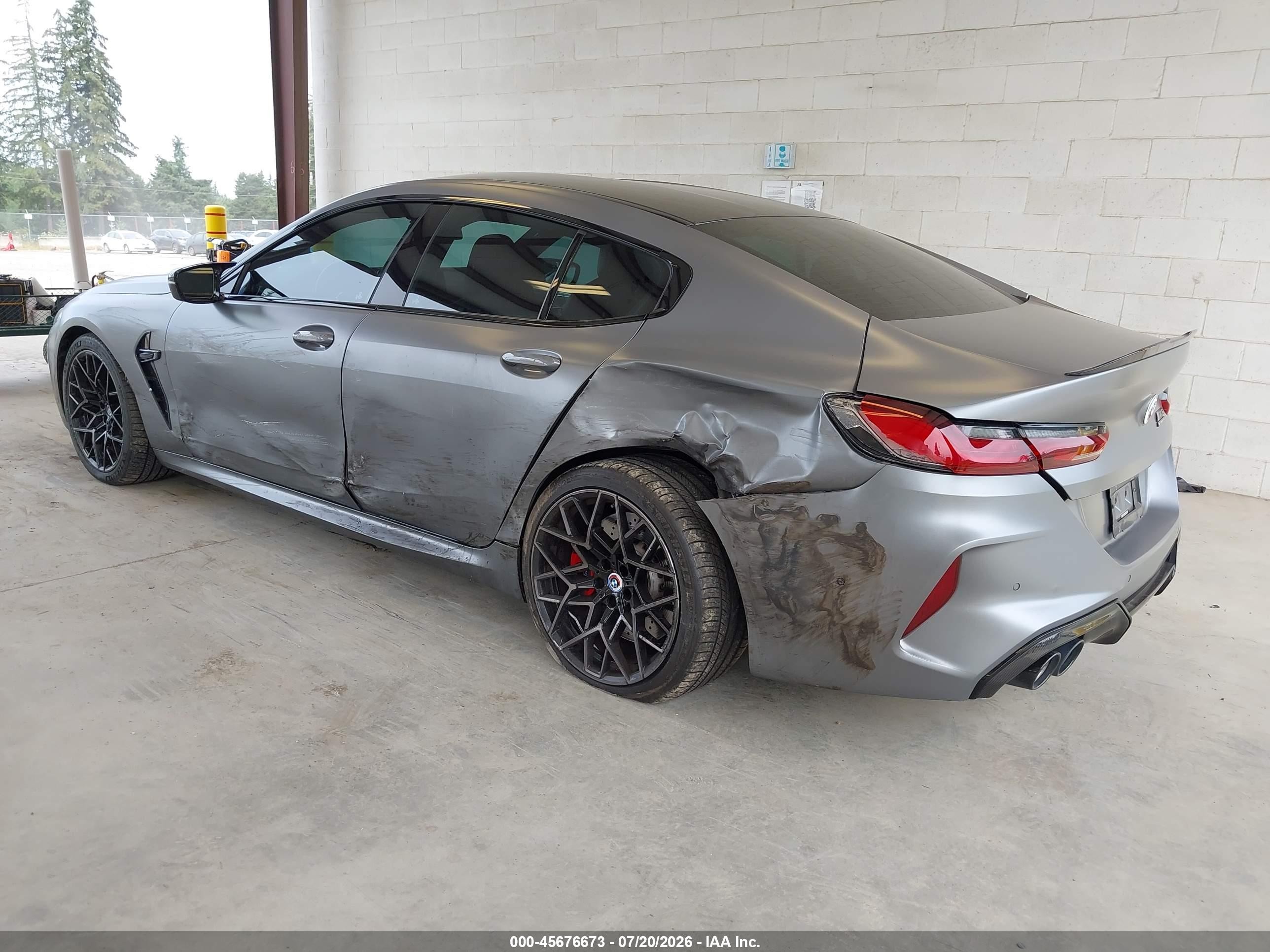 2023 BMW M8 VIN WBSGV0C09PCL06210 IAAI salvage auction — Side, Bill Of Sale (Washington), sold $46,000 on 2026-08-10 (photo 3)