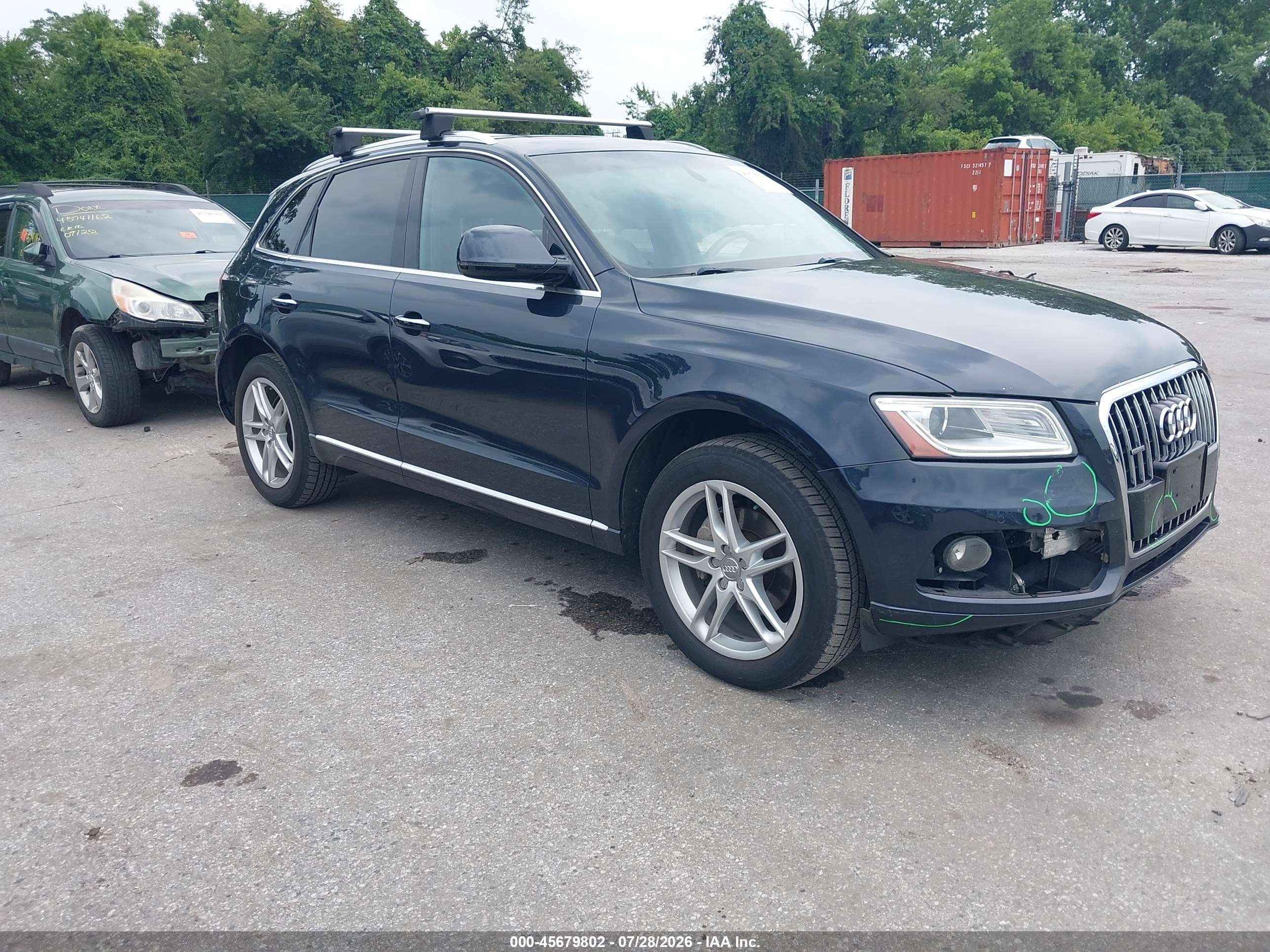 2016 Audi Q5 VIN WA1L2AFP1GA034139 IAAI salvage auction — Front & Rear, Salvage - Greater Than 75% (Maryland), sold $2,950 on 2026-10-07 (photo 1)